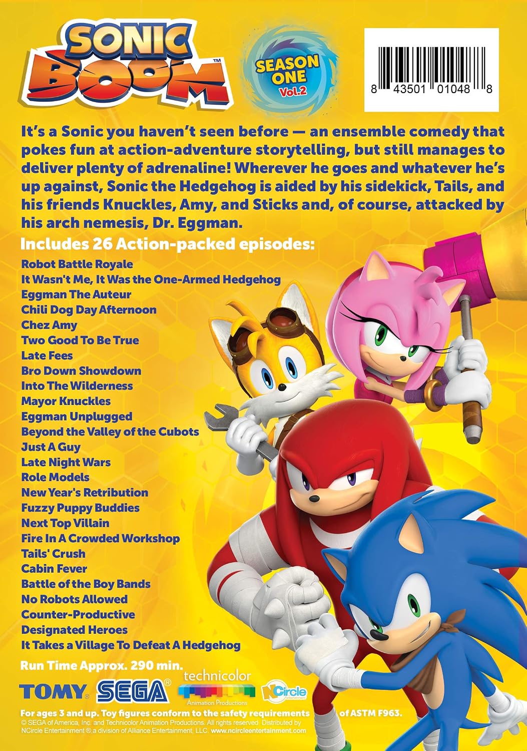 Sonic Boom: Season 1, Vol 2 With Knuckles and Tails Figures