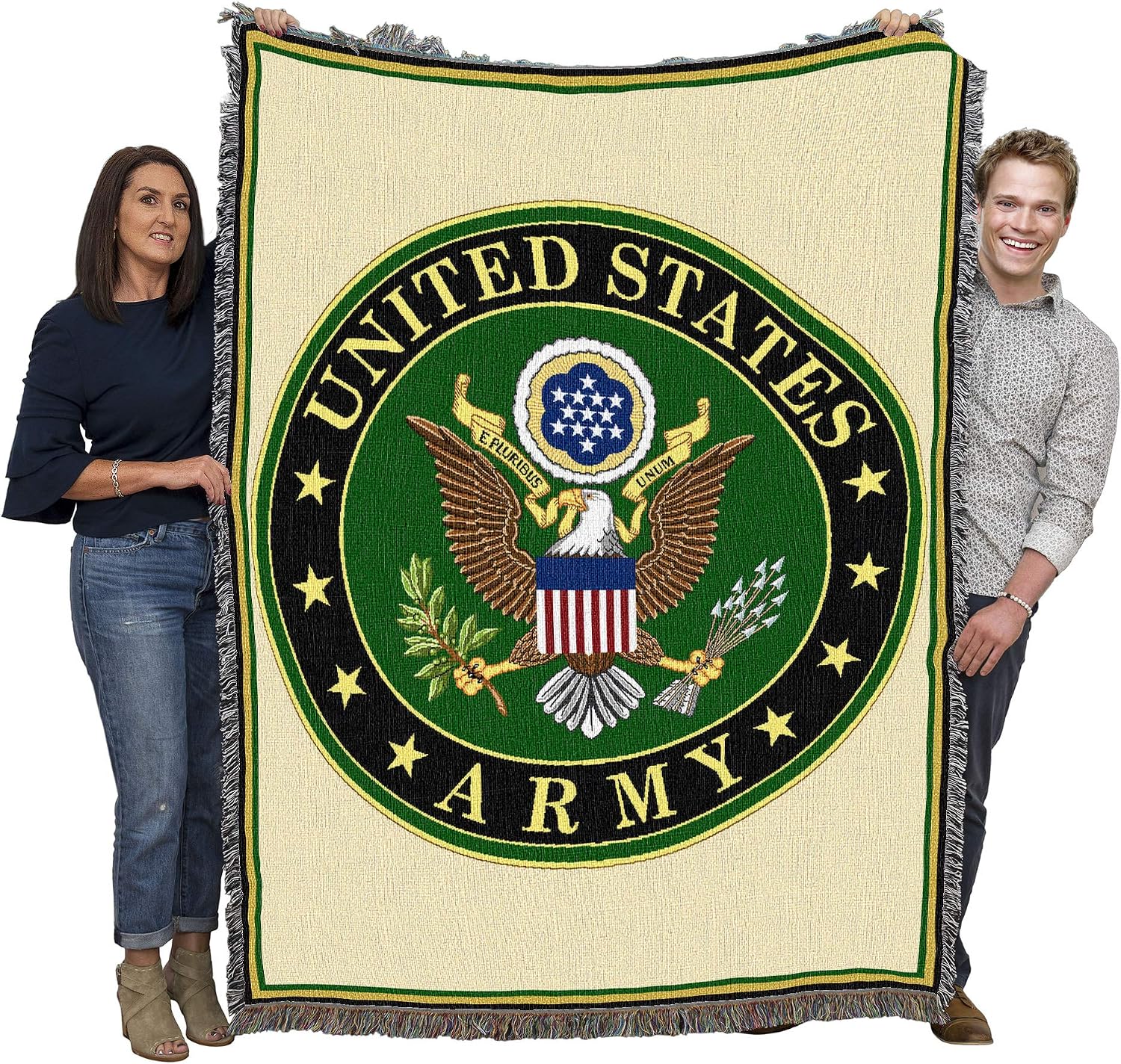 Pure Country Weavers US Army -Military Service Mark Seal Blanket Eagle - Gift Military Tapestry Throw Woven from Cotton - Made in the USA (72x54)