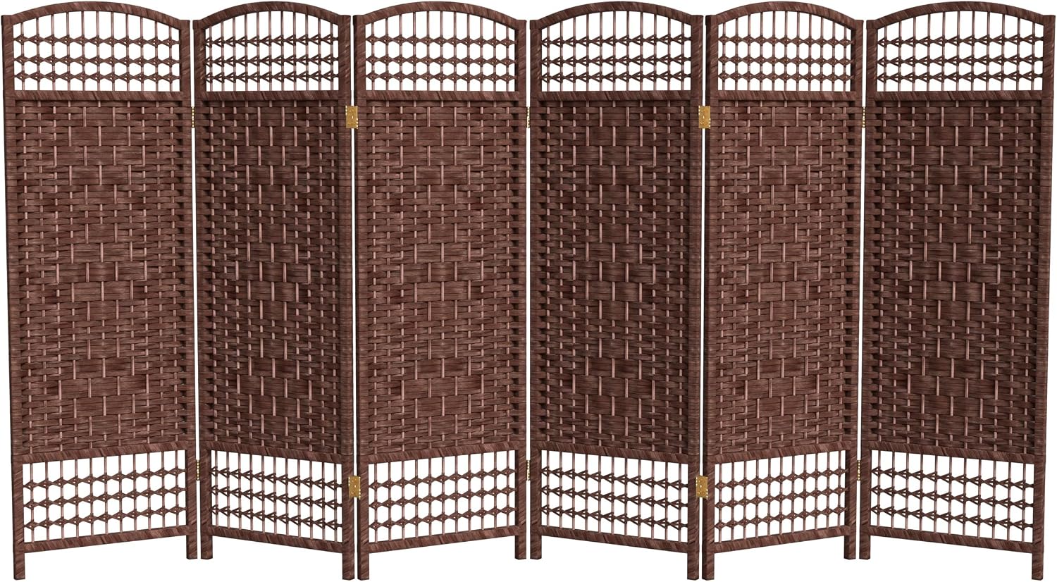 4 ft. Short Fiber Weave Folding Screen - Natural - 4 Panels
