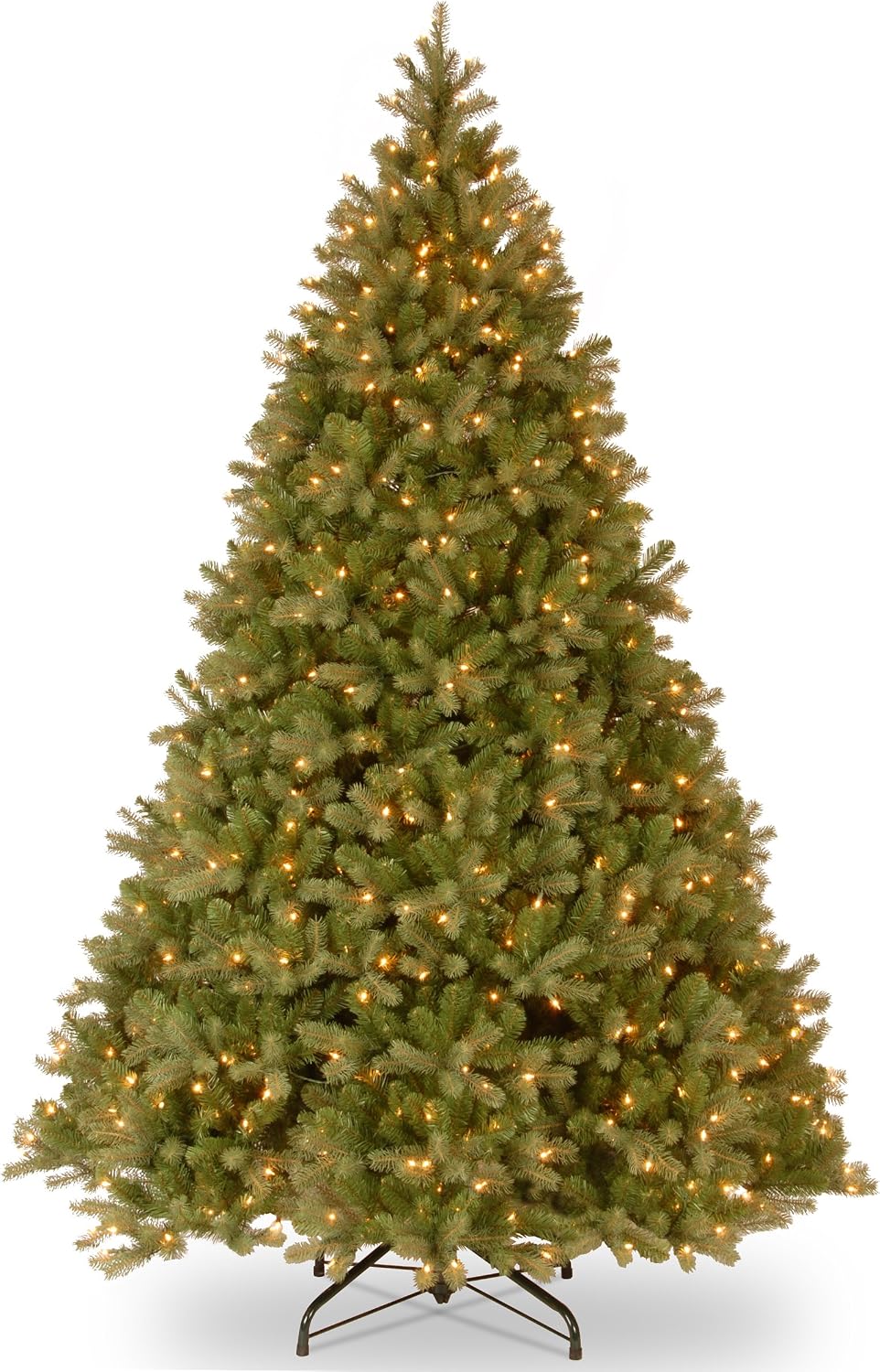National Tree Company 7.5ft Pre-Lit Downswept Douglas Fir Christmas Tree | 750 Clear Lights, 1,867 Tips, Includes Stand, Artificial, Green