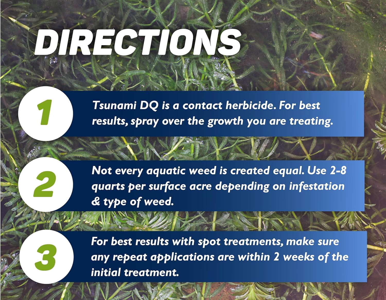 Tsunami DQ Aquatic Herbicide - Gallon - 37.3 Percent Diquat Dibromide - Concentrated Aquatic Weed Killer for Lakes and Ponds - Duckweed, Watermeal