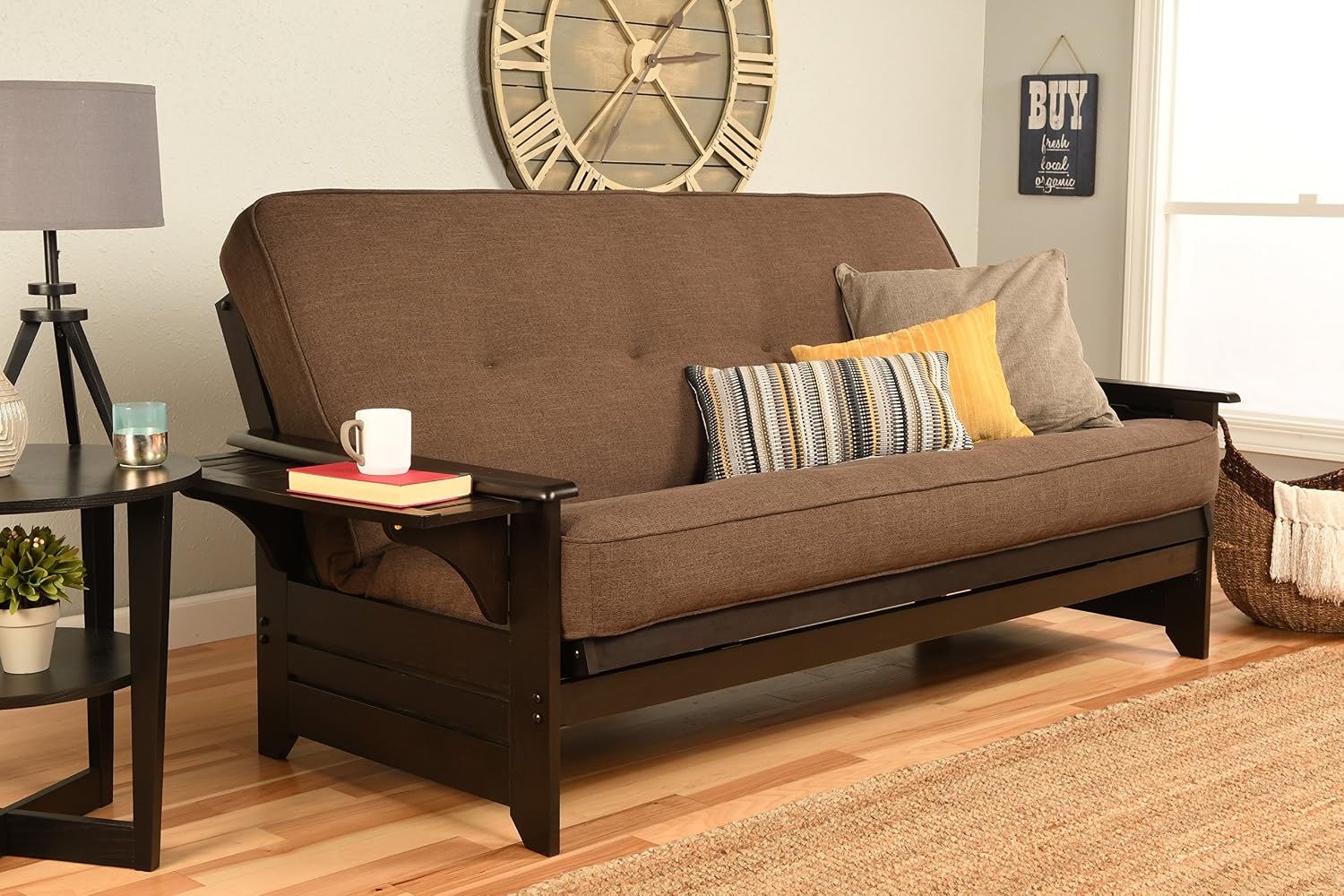 Kodiak Furniture Phoenix Futon in Black Finish, Full, Fairbanks Evergreen