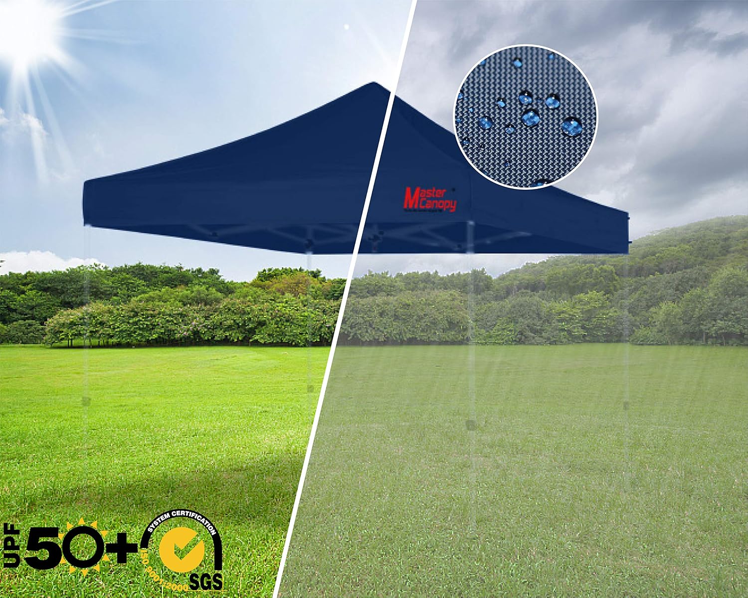 MASTERCANOPY 10x10 Replacement Pop Up Canopy Top for Kingkong Frame Gray