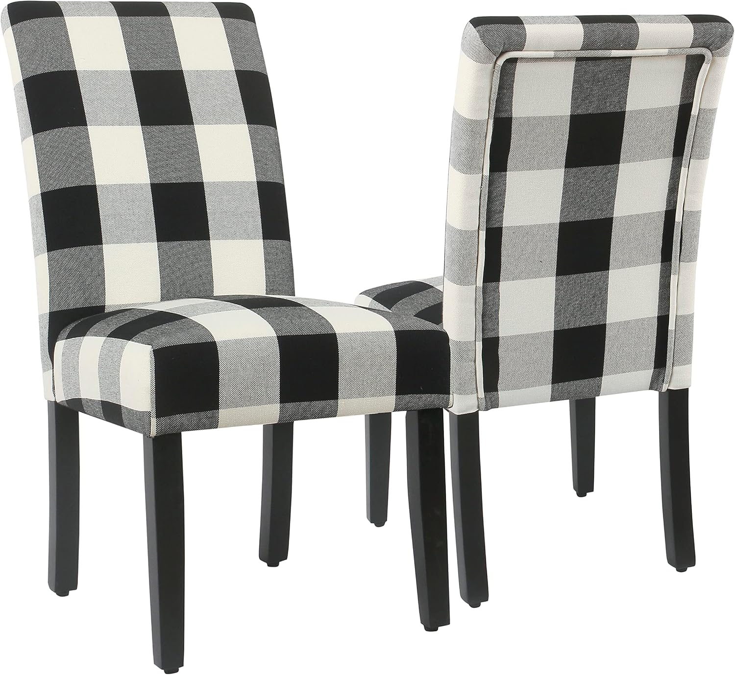 Homepop Home Decor | Classic Upholstered Parsons Dining Chairs | Set of 2 Accent Dining Chairs with Nailhead Trim, Natural Linen