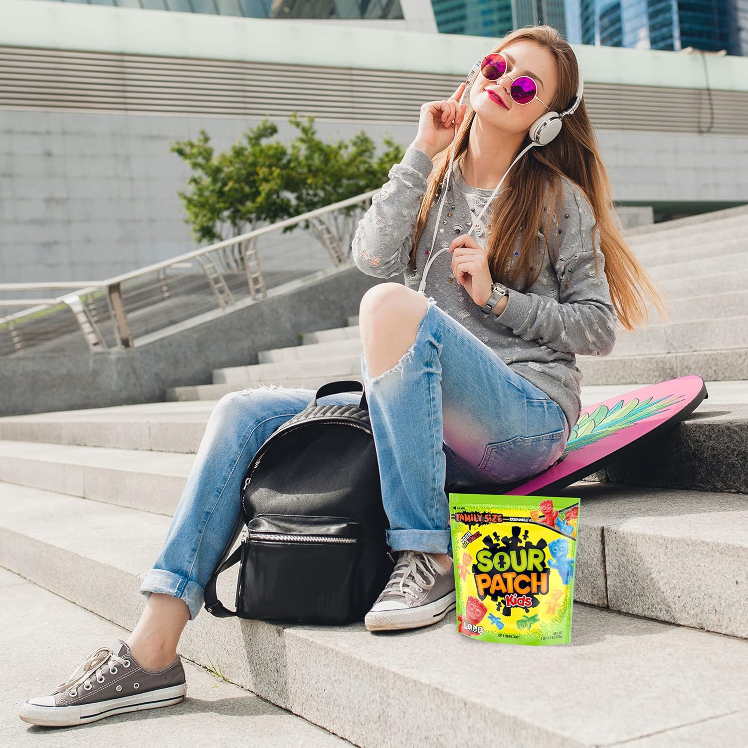 SOUR PATCH KIDS & SWEDISH FISH Soft & Chewy Gummy Candy Variety Pack, 15 ct