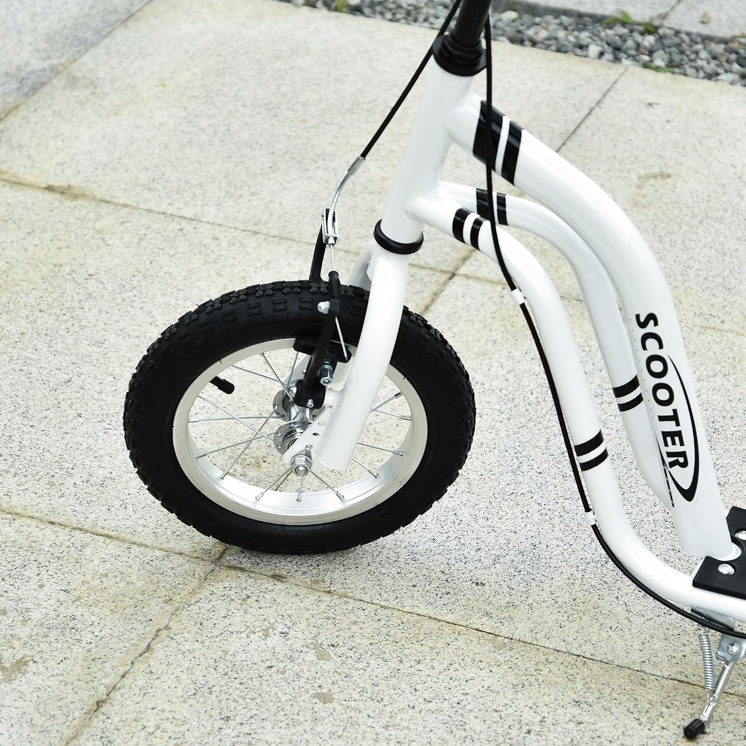Aosom Kick Scooter with Dual Caliper Brakes Ages 5+ Max Load 220lbs