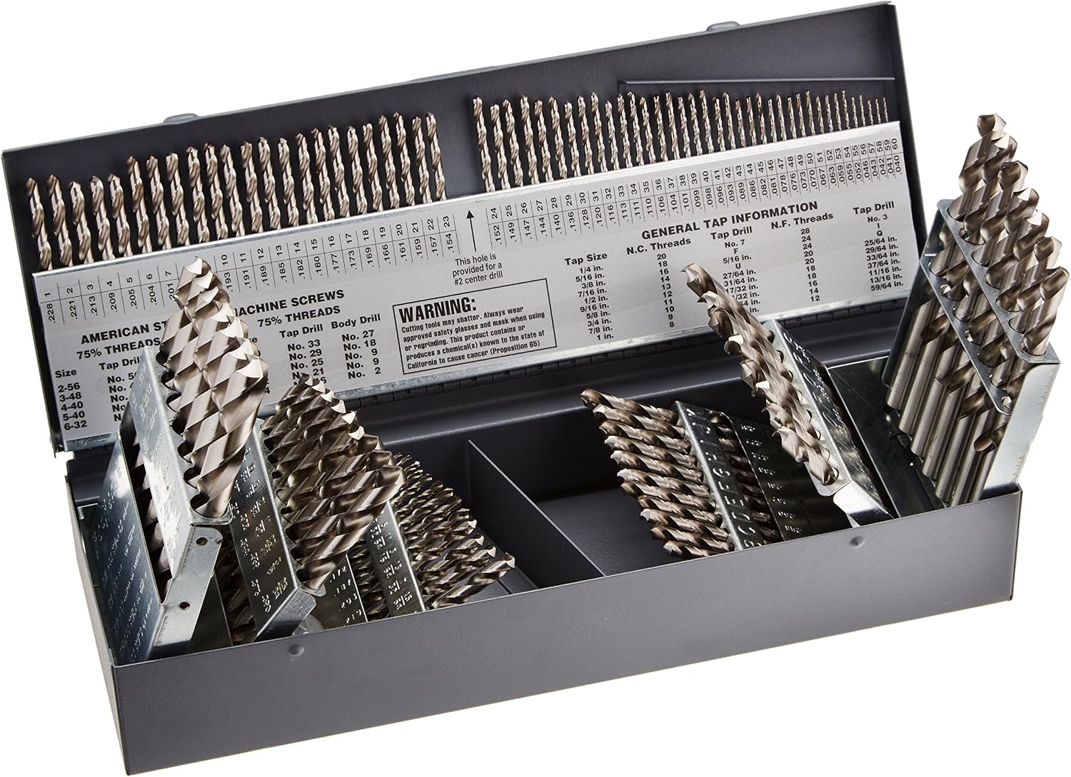Viking Drill and Tool by Norseman 43550 Type 240-B Bright Finish 118 Degree HSS Drill Set (115 Piece)
