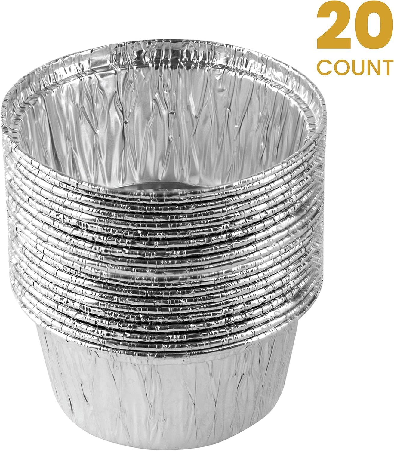 PLASTICPRO 9'' Inch Round Tin Foil Pans Disposable Aluminum Pack of 20
