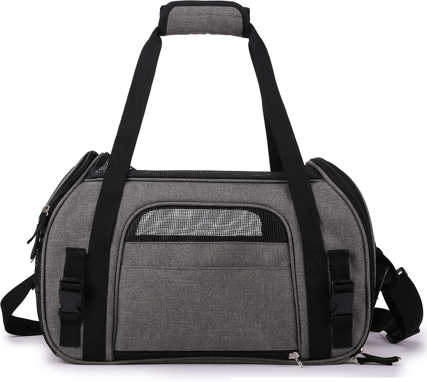 EliteField Soft-Sided Pet Carrier for Cats & Small Dogs (3-Year Warranty) | Airline Approved, Removable Bed & Cover, Built-In Leash, Luggage Sleeve, Seat Belt Loop, Waterproof, Durable, Foldable