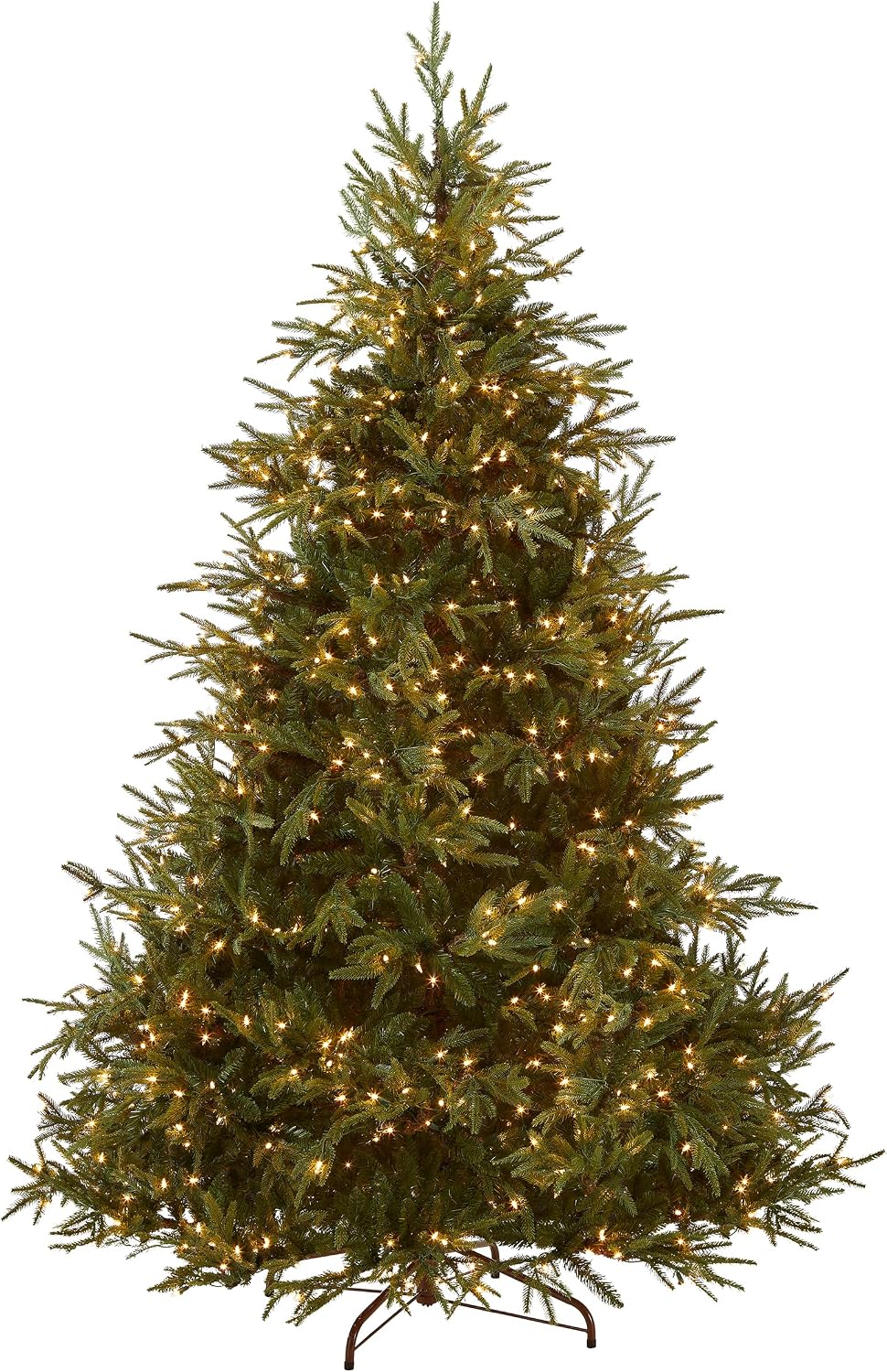 National Tree Company 7.5ft Pre-Lit Fraser Grande Artificial Christmas Tree | 1,000 Clear Lights, 3,719 Tips, Includes Stand, Green