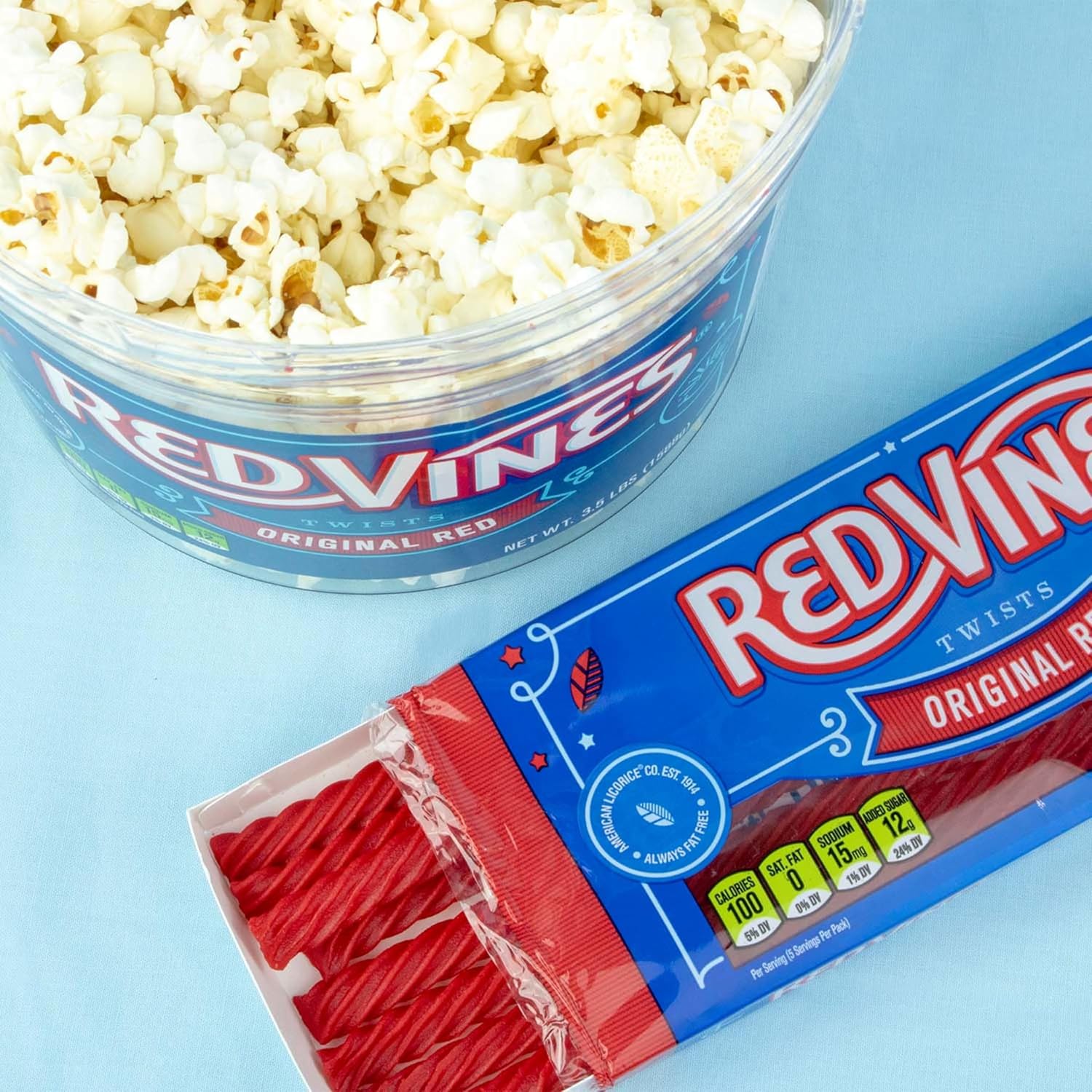 Red Vines Licorice Twists, Original Red Flavor, Soft & Chewy Candy, 4 Ounce (Pack of 24)