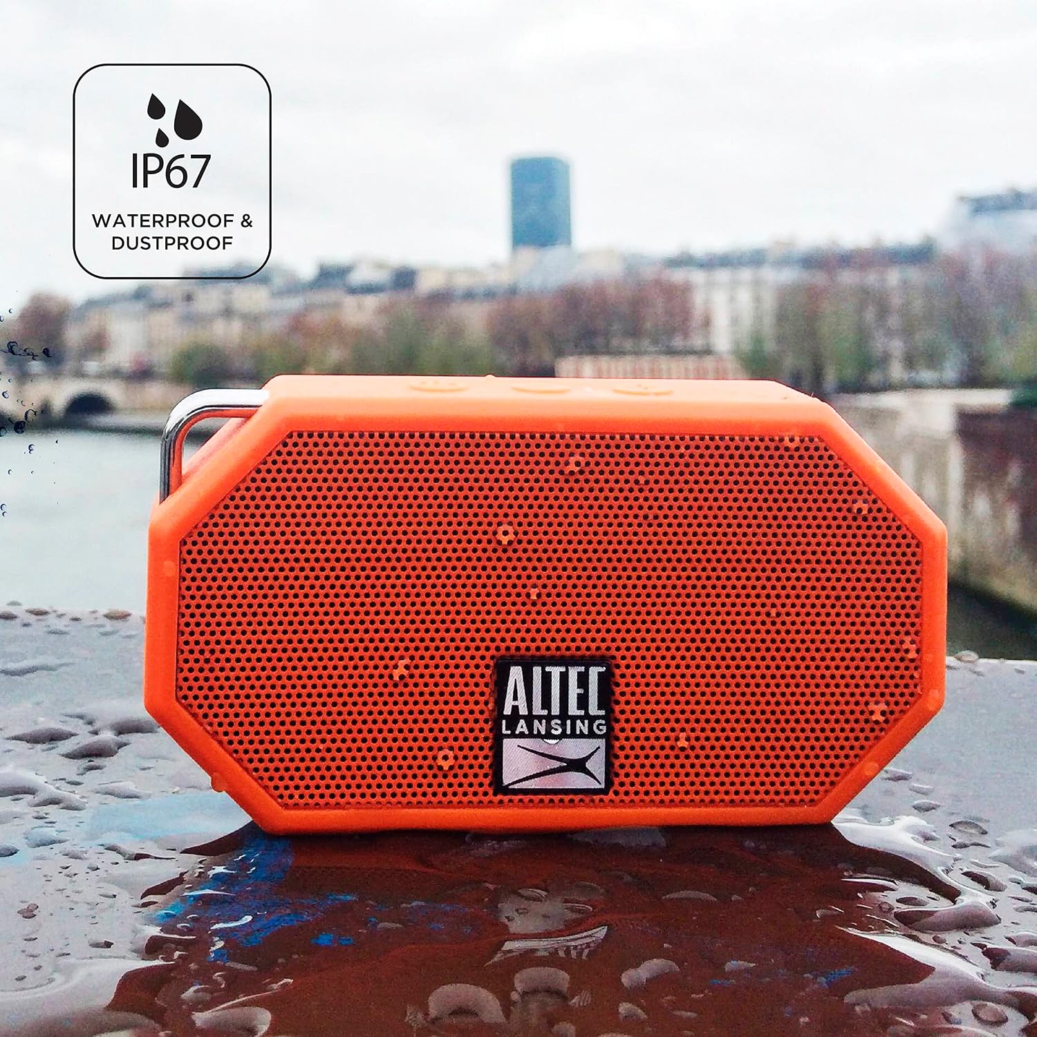 Altec Lansing Mini H2O - Waterproof Bluetooth Speaker, IP67 Certified & Floats in Water, Compact & Portable Speaker for Hiking, Camping, Pool, and Beach