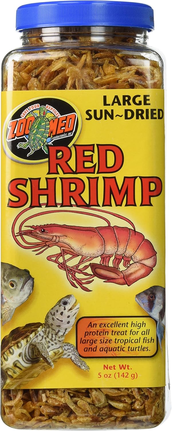 Zoo Med Large Sun-Dried Red Shrimp 10oz Each (2 Pack)