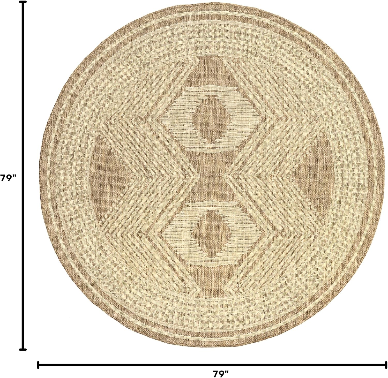nuLOOM Ranya Light Brown Geometric Indoor/Outdoor Area Rug, 4' x 5'