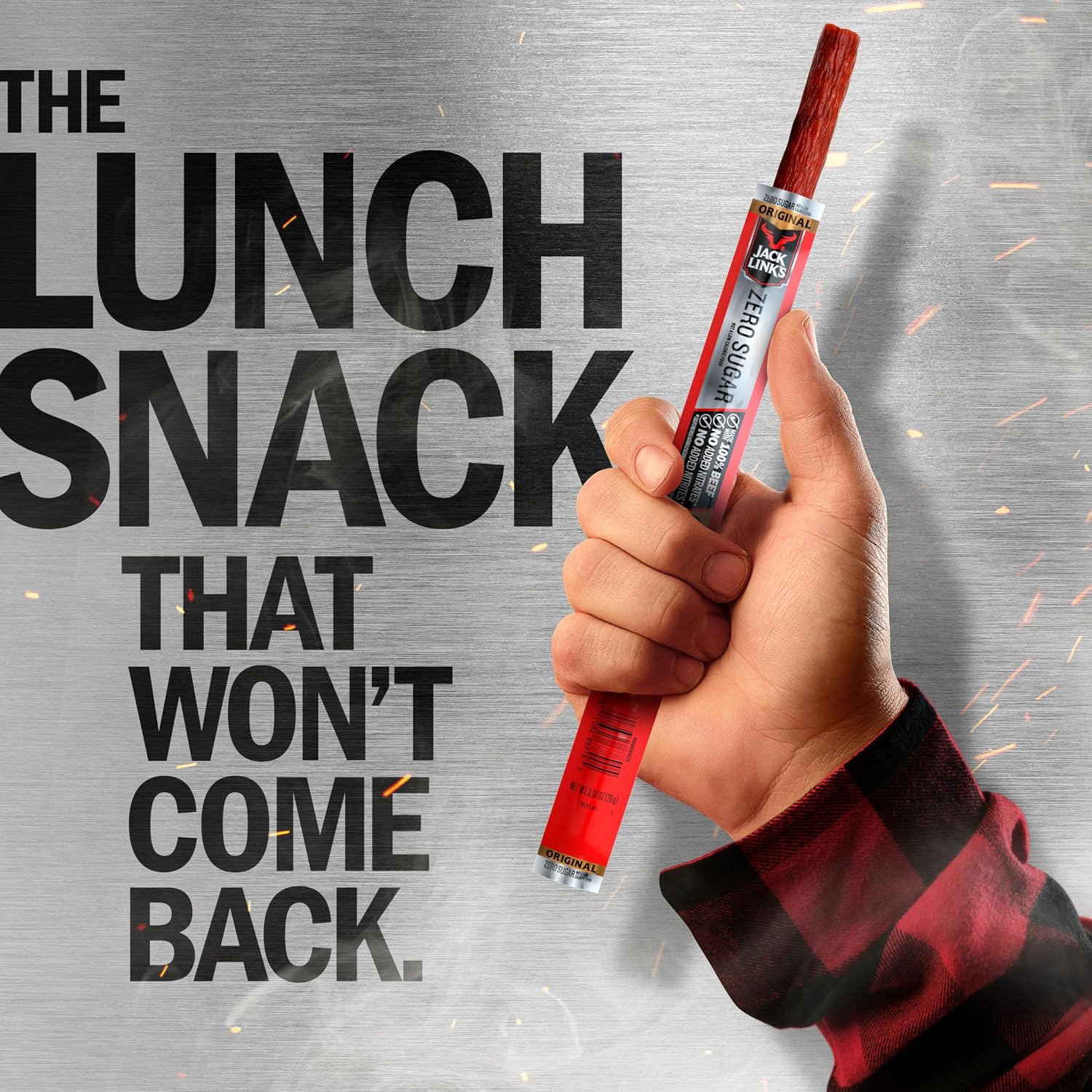 Jack Link's Original Beef Jerky Sticks - Made with 100% Real Beef - Ready to Eat Real Meat Protein Snacks - 6g Protein per Serving - 0.92 oz Meat Stick, 20 Count