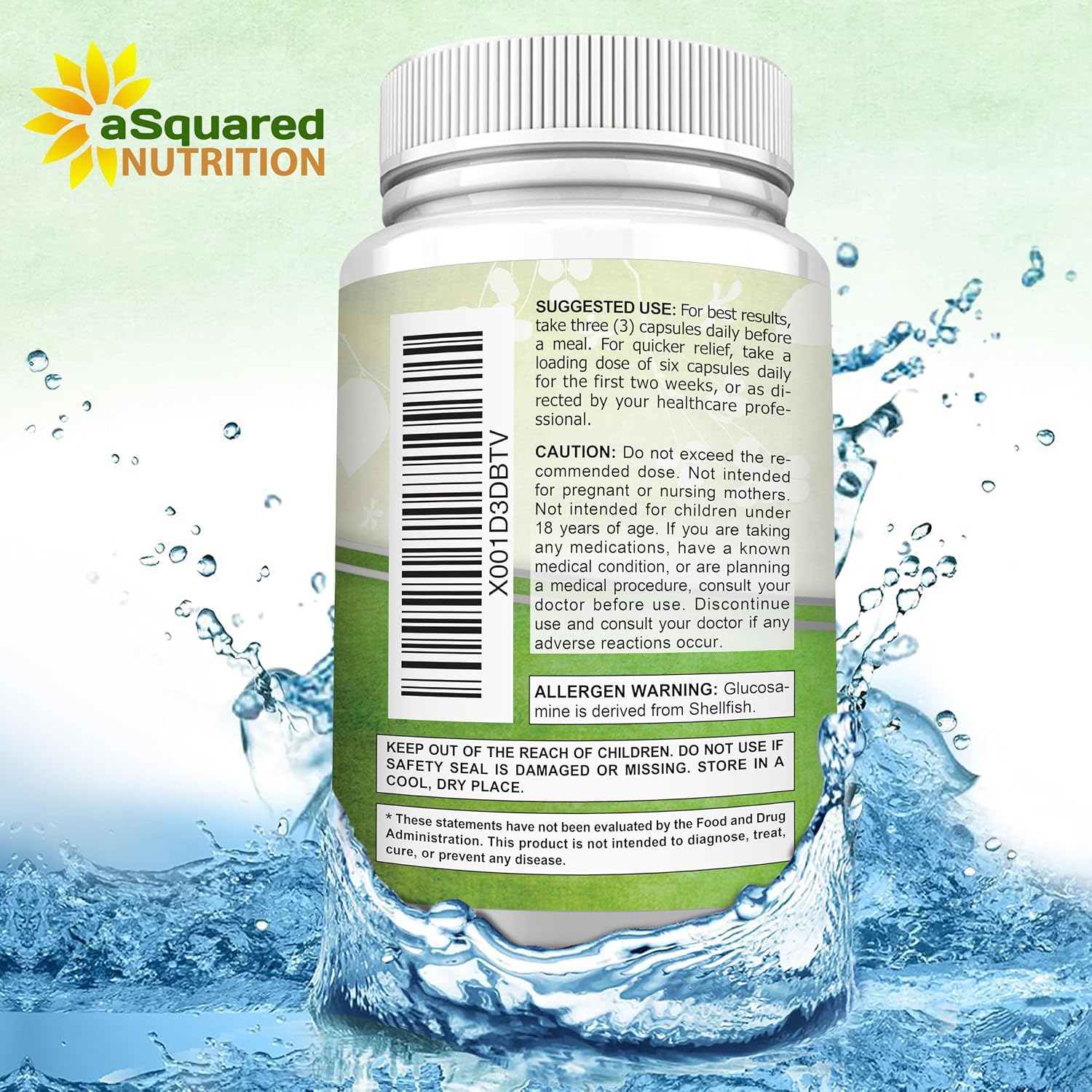 aSquared Nutrition Glucosamine Chondroitin Turmeric MSM Boswellia - 120 Capsules - Joint Support Supplement - Joint Support Relief Pills for Health