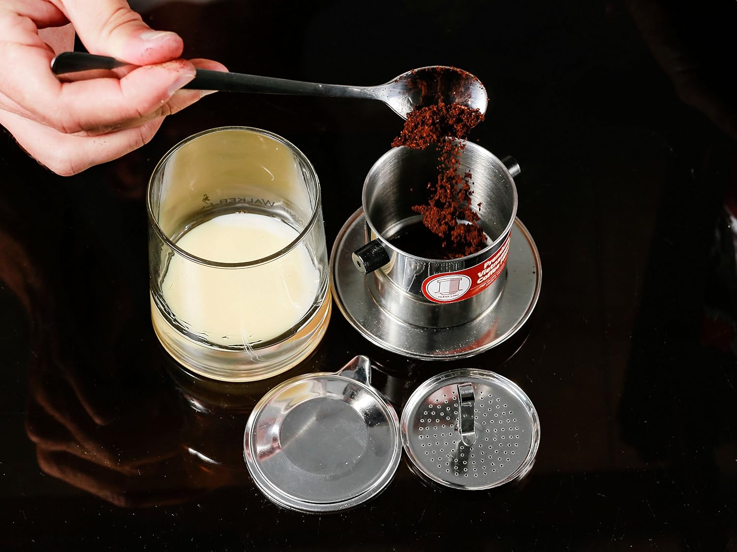Vietnamese Drip Coffee Maker Filter. Single Cup Serve. Inox. 6 oz Small Stainless Steel