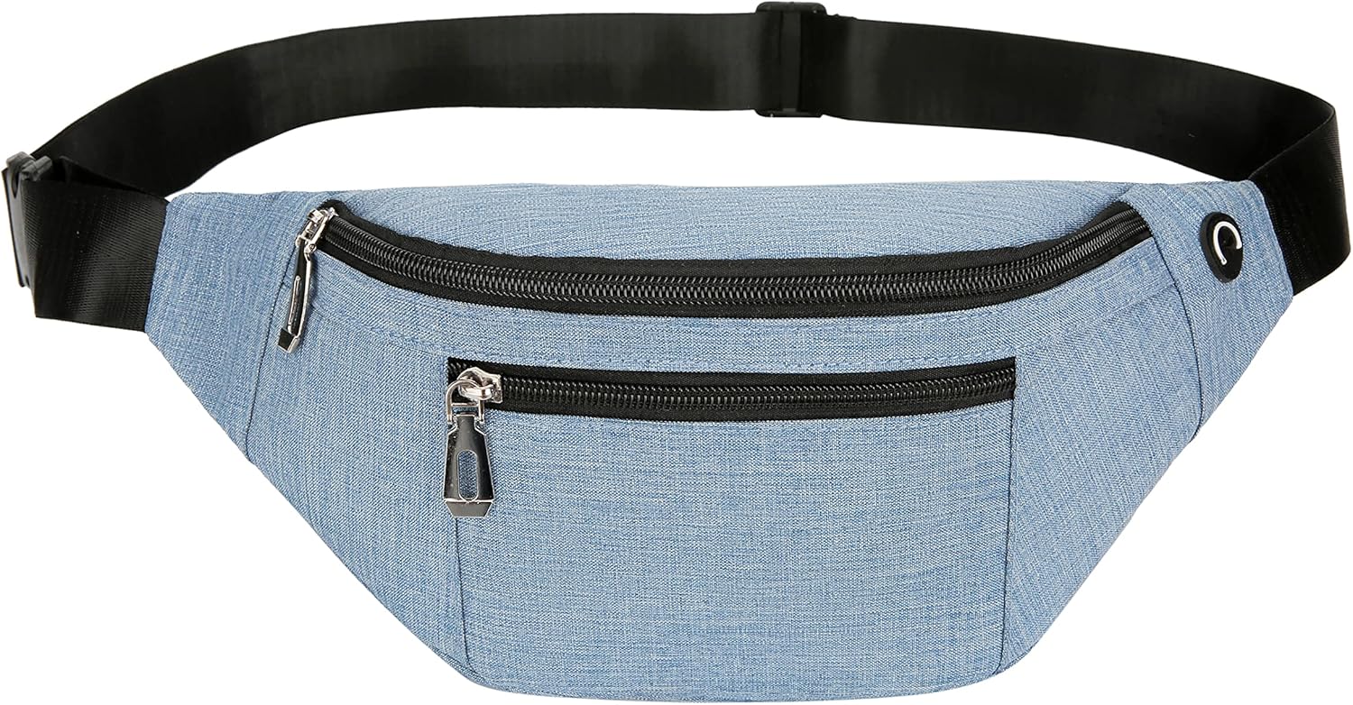 Fanny Pack for Men & Women, Fashion Waterproof Waist Packs with Adjustable Belt, Casual Bag Bum Bags for Travel Sports Running.