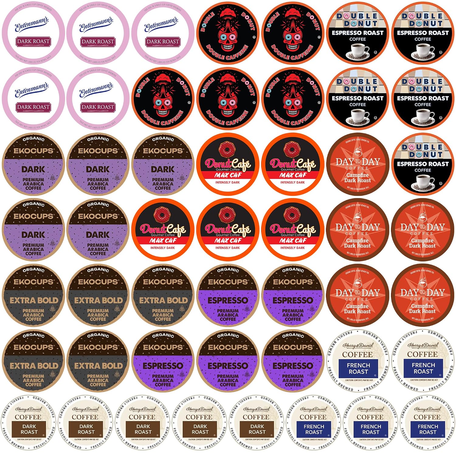 Perfect Samplers Coffee, Tea, Cider,Cappuccino For Keurig K Cups Brewers, Mix 40 Count