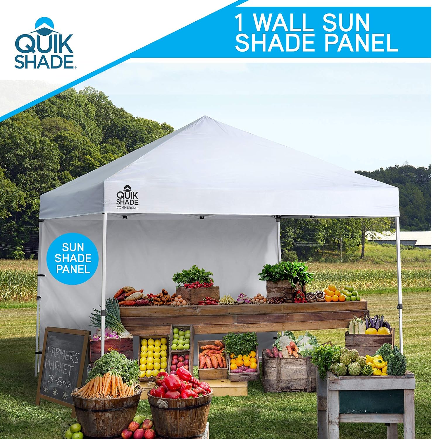 Quik Shade Commercial 10 x 10 ft. Straight Leg Canopy, White
