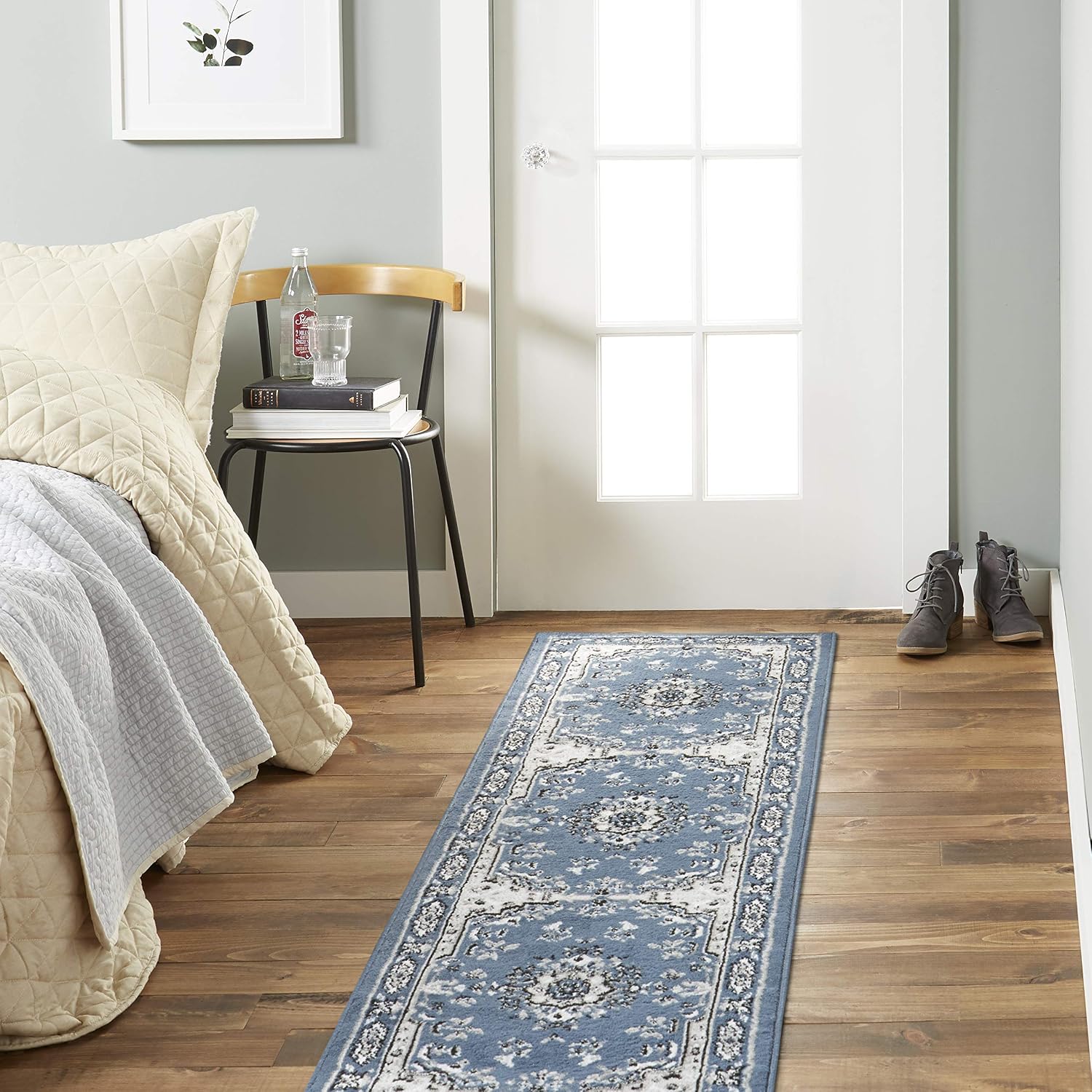 Home Dynamix Premium Sakarya Traditional Medallion Border Area Rug, Ivory/Brown, 7'9"x10'8" Rectangle