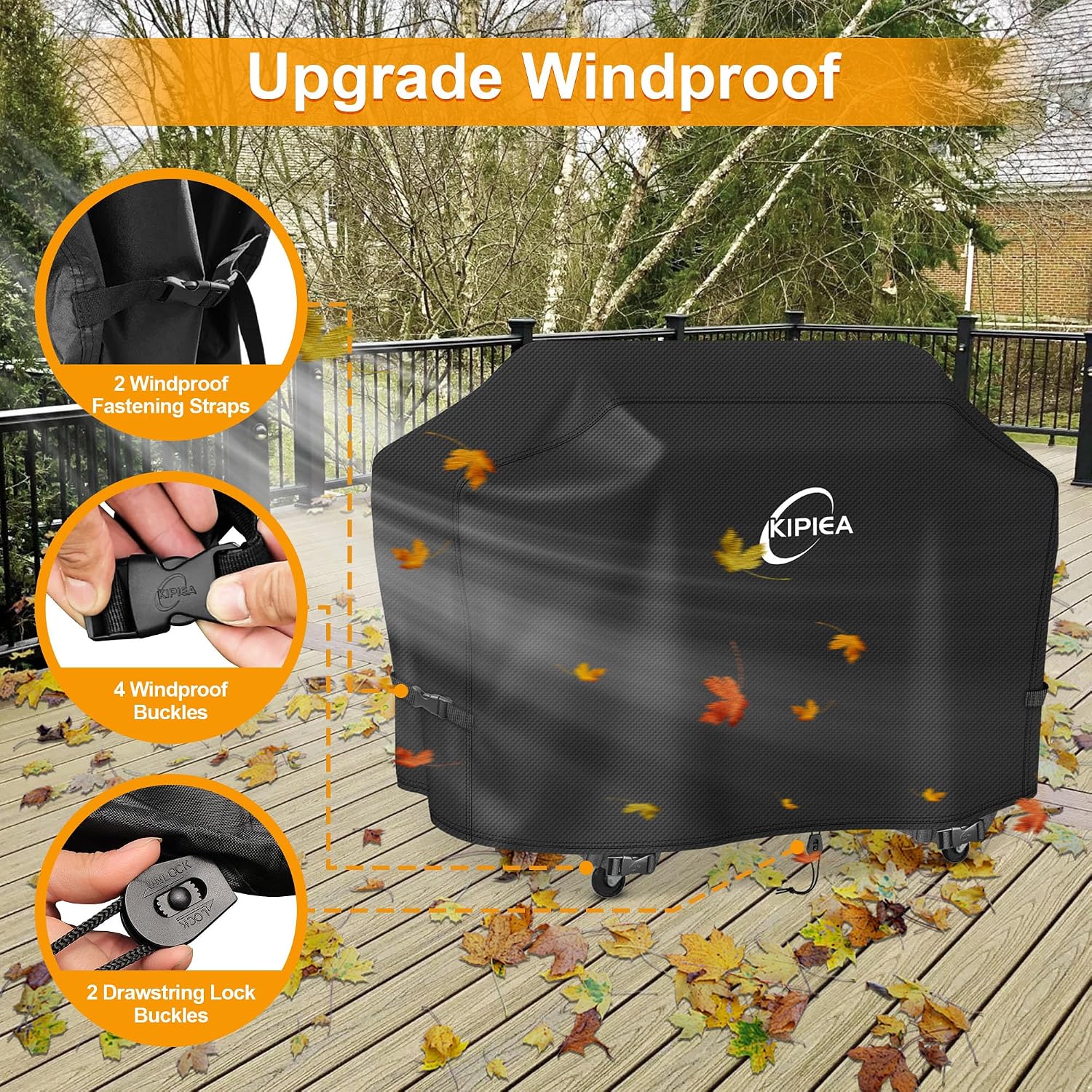 600D Vertical Smoker Cover for Pit Boss 3/4 / 5/7 Series, Waterproof Pellet Grill Cover, 73550, UV Resistant, No Tear, No Fading