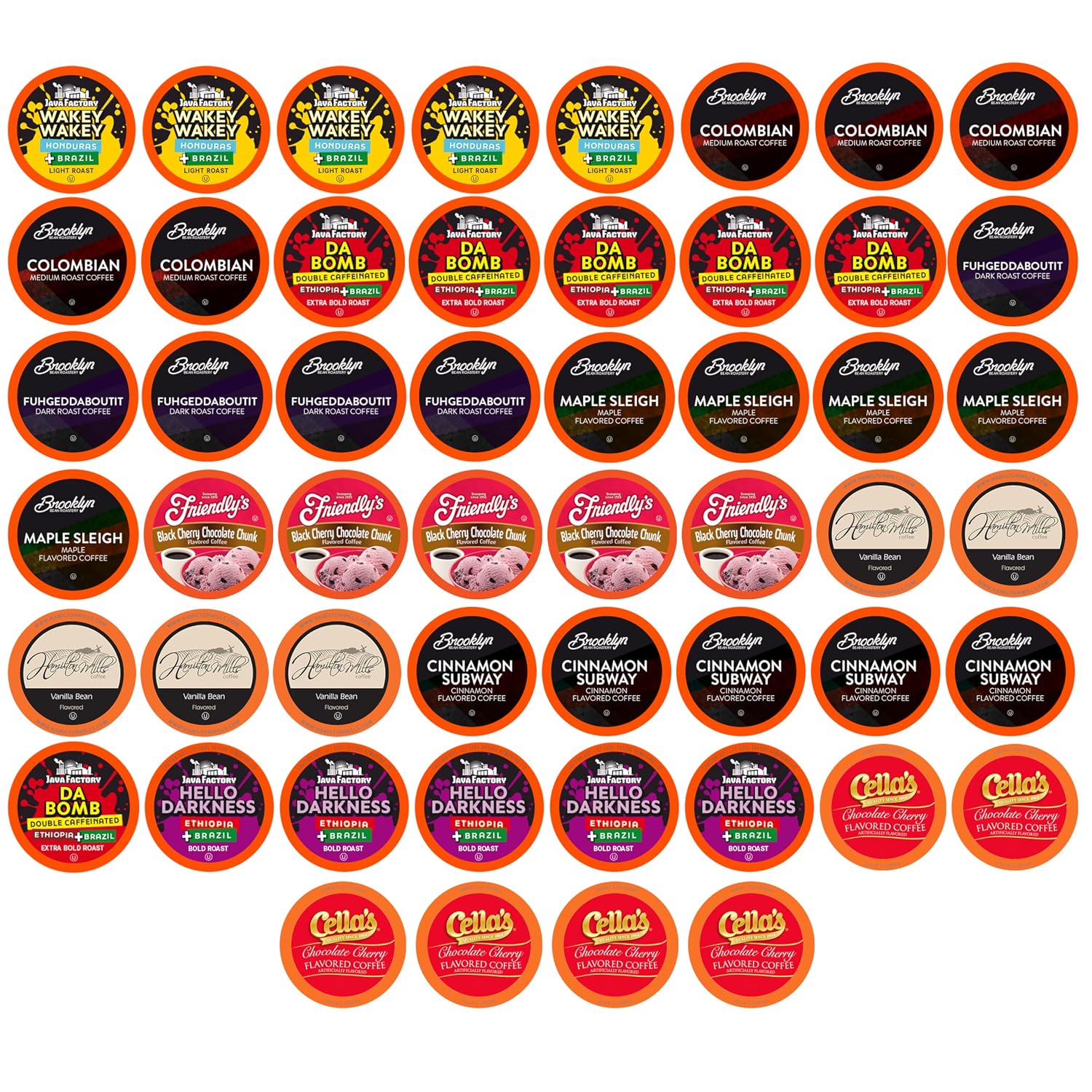 Two Rivers Coffee Flavored Coffee Pods Compatible with Keurig K Cup Brewers, Assorted Variety Pack Flavored Coffee, 40 Count
