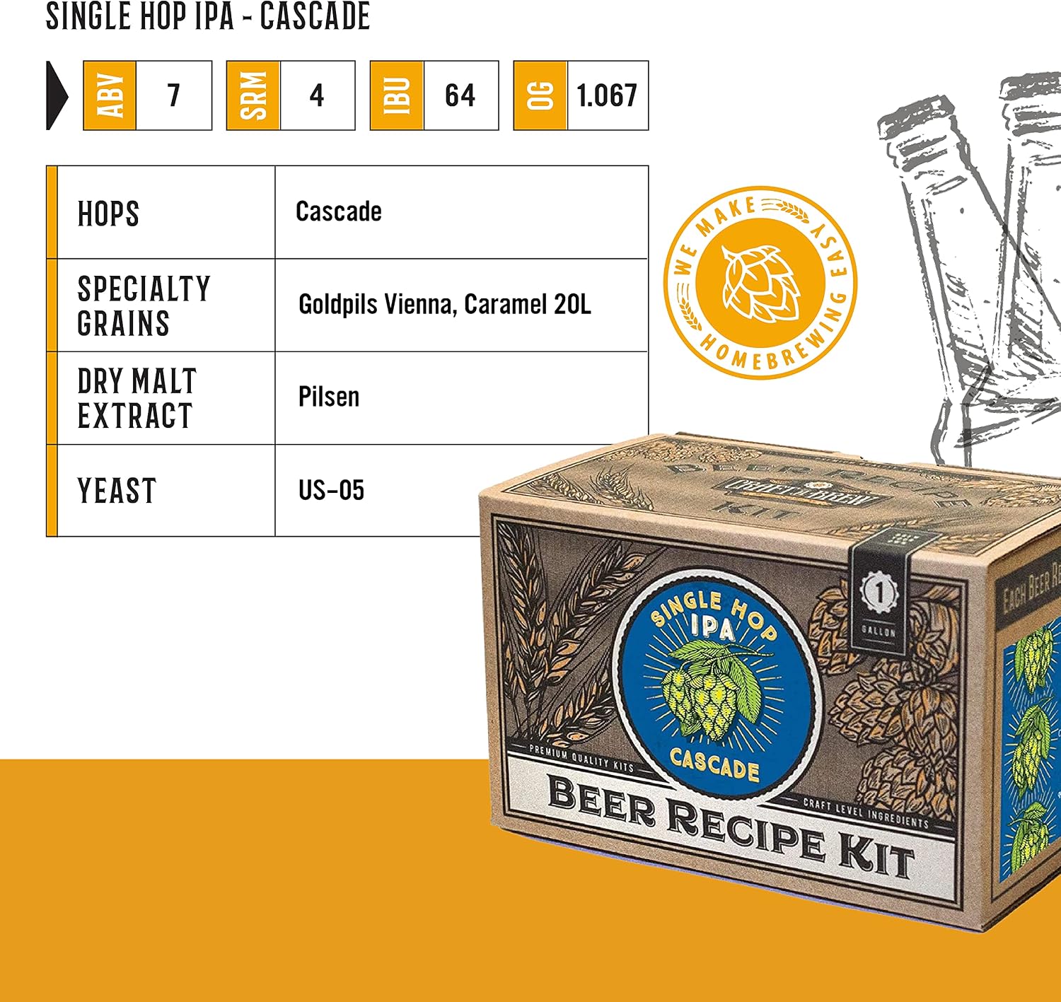 Craft A Brew Recipe Kit - Oktoberfest Ale Refill - 1 Gallon - Ingredients for Home Brewing Beer