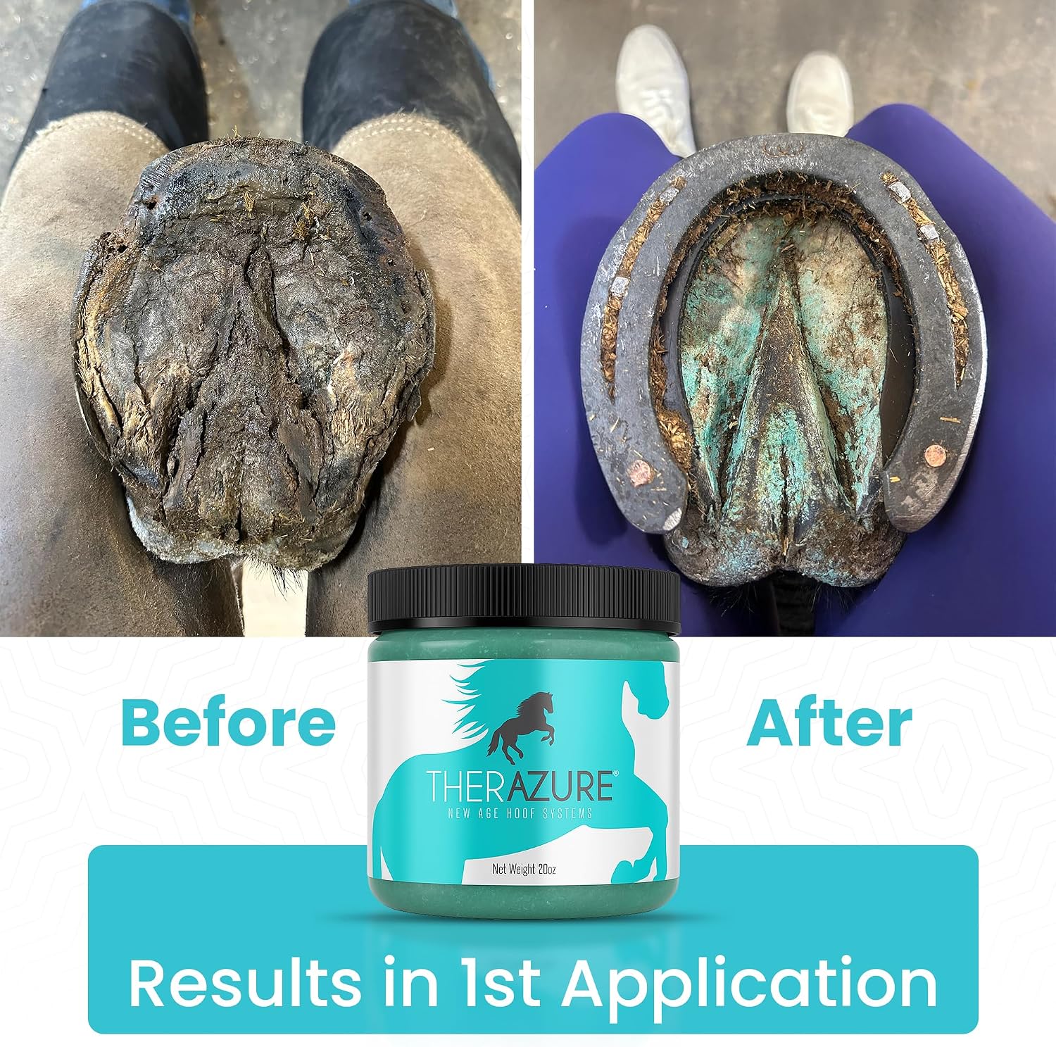 Horse Hoof Thrush Treatment Clay - 20 oz Jar