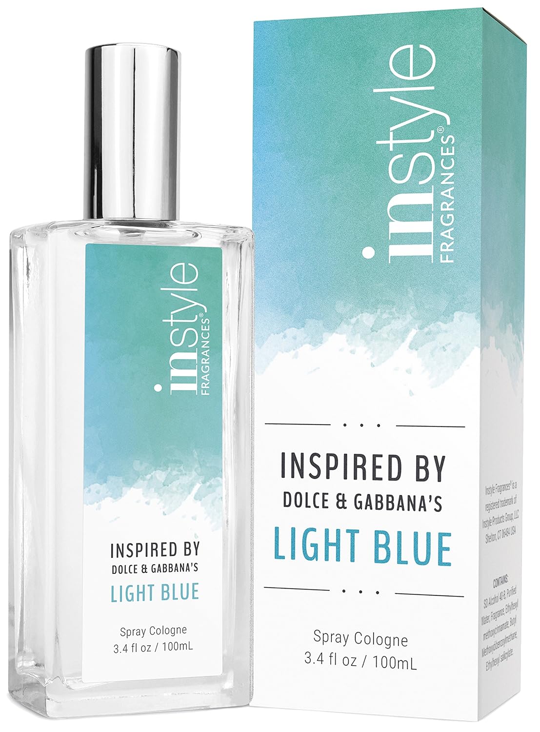 InStyle Fragrances, Inspired by D&G’s Ligh.t Blue, Women’s Eau de Toilette, Clean, Vegan, Paraben-Free, Phthalate-Free, Never Tested on Animals