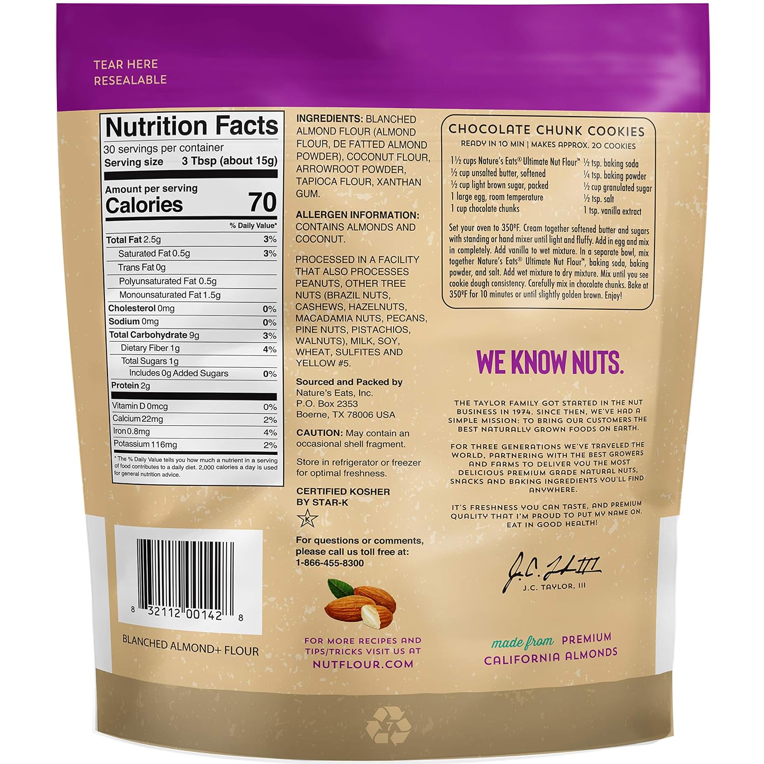 Nature's Eats Ultimate Nut Flour, Almond, 16 Ounce