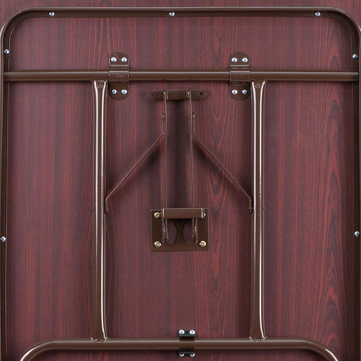 Flash Furniture 6 ft Laminate Folding Banquet Table, Mahogany | Durable Construction, Commercial Use