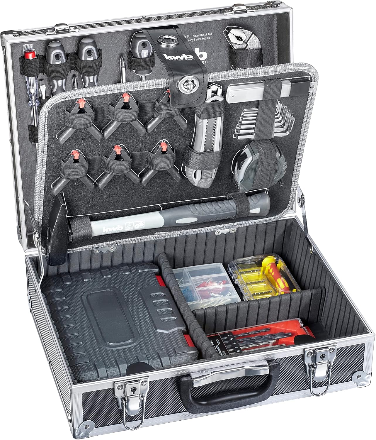 KWB Einhell 49375561 Set of 199 Manual Tools in Aluminum Case