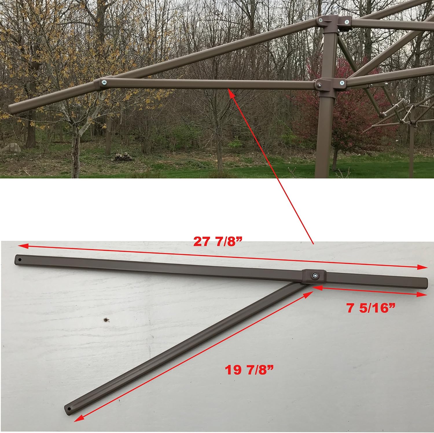 Ozark Trail 13 x 13 Pagoda Canopy/Gazebo Extend Lower ROOF Pole Bars Parts