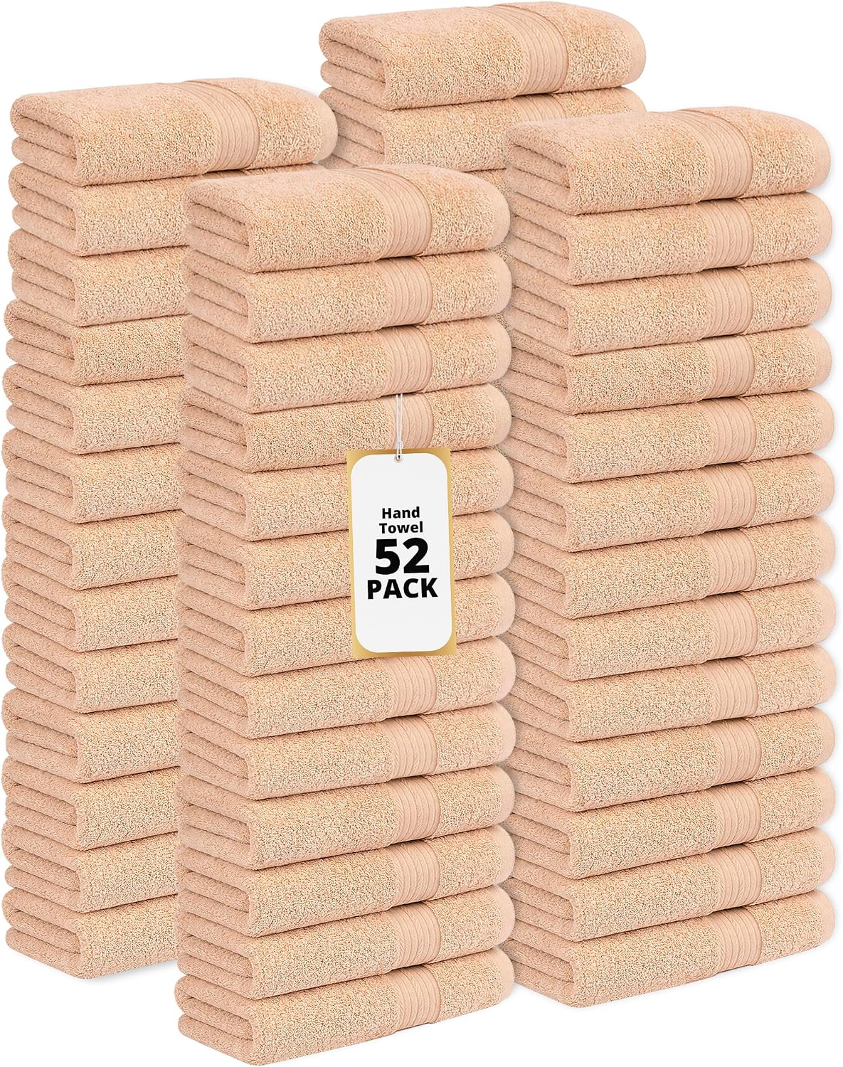 Ample Decor 100% Cotton Hand Towels 18x28 Inches, 600 GSM, Soft & Absorbent, Set of 12, Purple