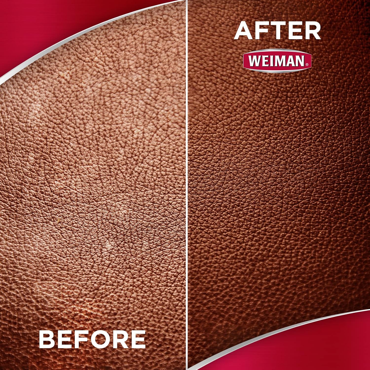 Weiman Leather Cleaner, Polish and Conditioner for Furniture, Car, Purses, Shoes, Boots and Couches- Micro Fiber Towel Included, 22oz