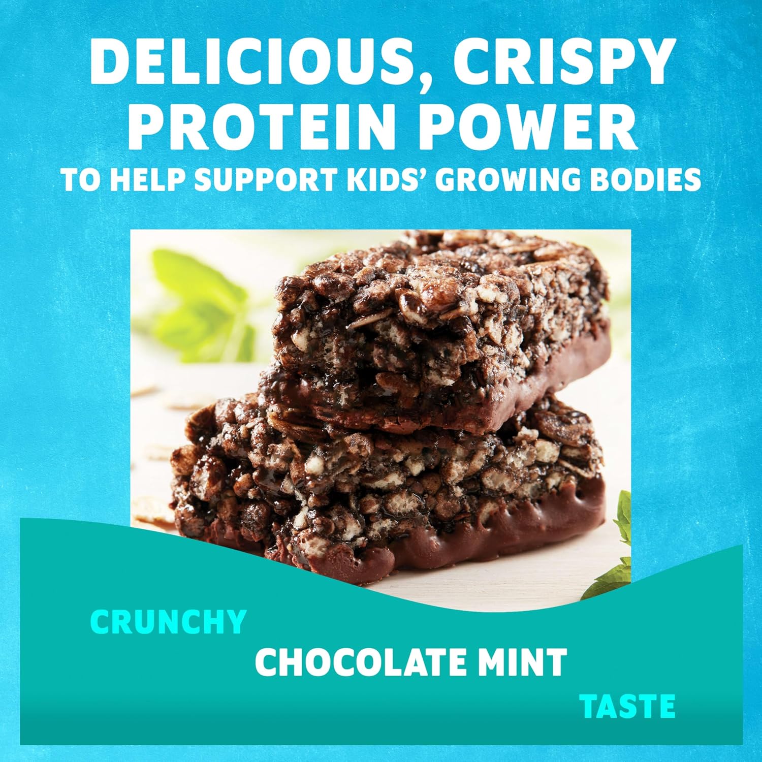 Zbar Protein Chocolate Mint Snack Bars, Gluten Free Protein Bars, 15ct | 5g Protein, Gluten Free, Made with Organic Oats