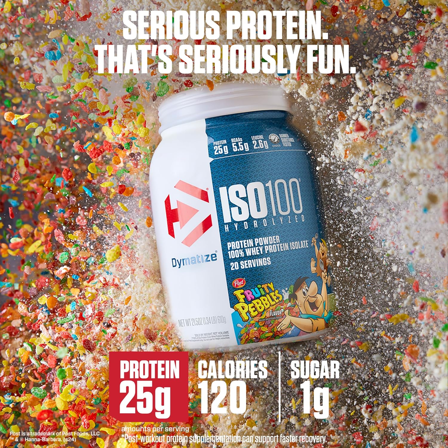 Dymatize ISO100 Protein Powder, 100% Whey Isolate, Birthday Cake | 25g Protein, Hydrolyzed, Fast-Absorbing, Supports Muscle Health, 5.5g BCAAs, Gluten-Free, 75 Servings, 5 lb