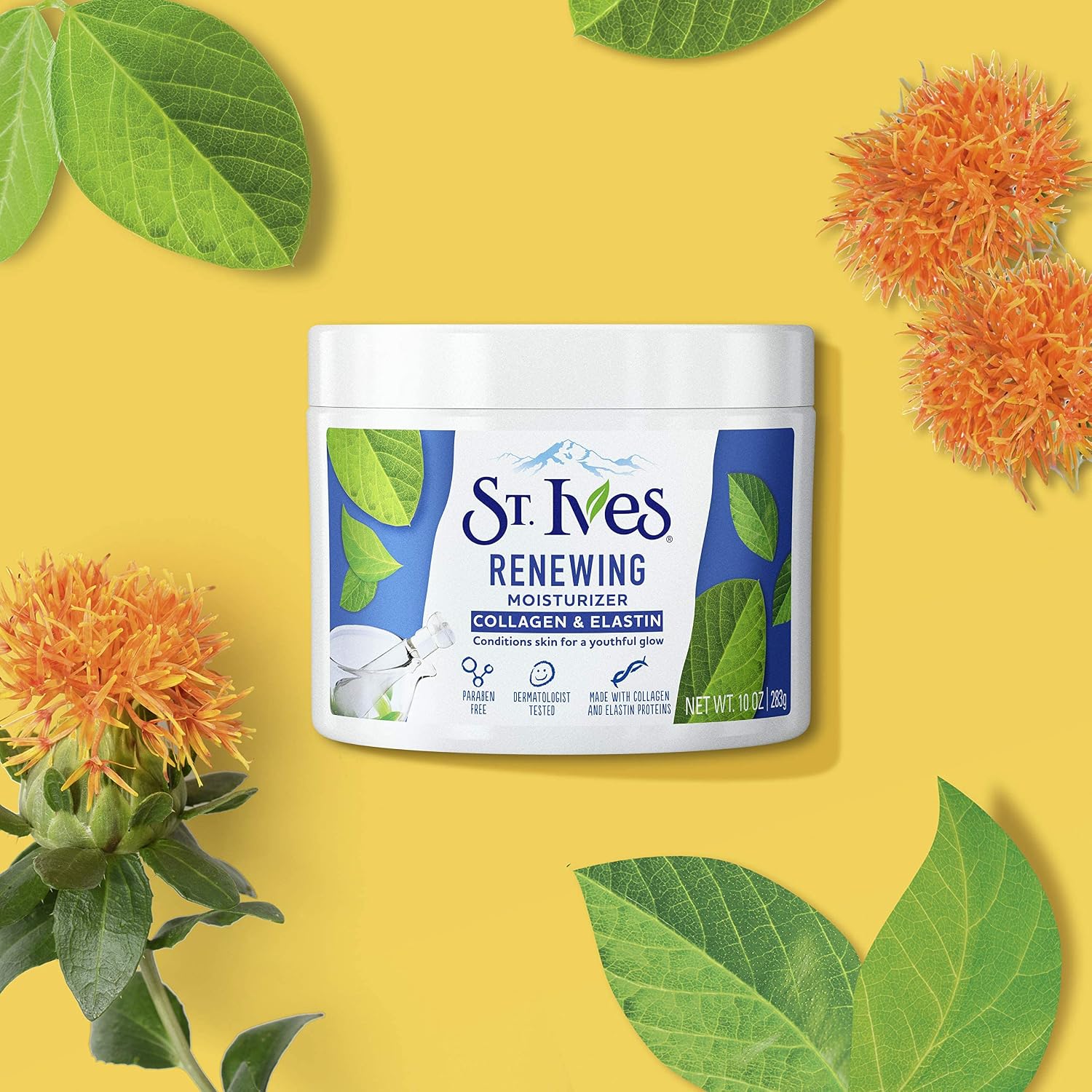 St. Ives Collagen Elastin Face Moisturizer for Dry Skin, Paraben free and Non Comedogenic, 10 oz