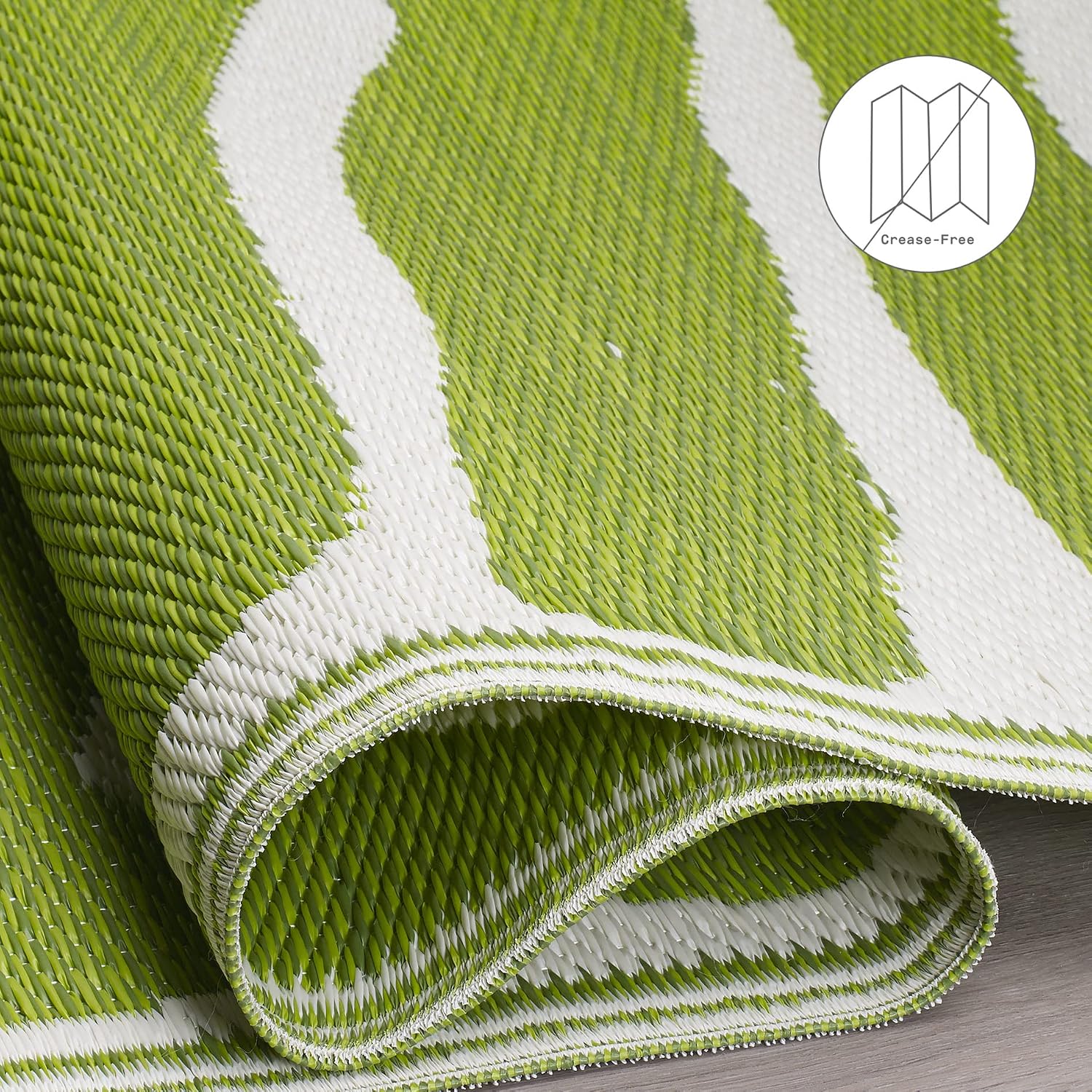 Fab Habitat Outdoor Rug - Waterproof, Fade Resistant, Crease-Free - Premium Recycled Plastic - Geo Tribal - Porch, Deck, Balcony, Mudroom
