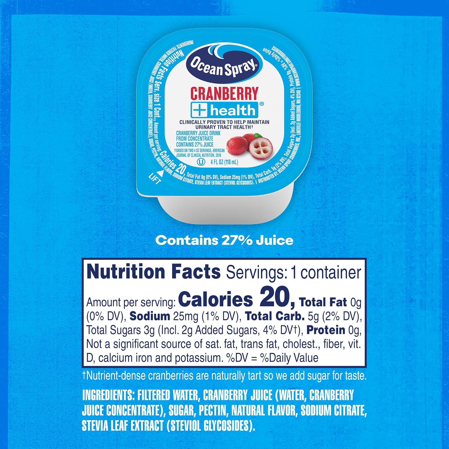 Ocean Spray Cran-Grape Juice Cups 4 Ounce (Pack of 48)