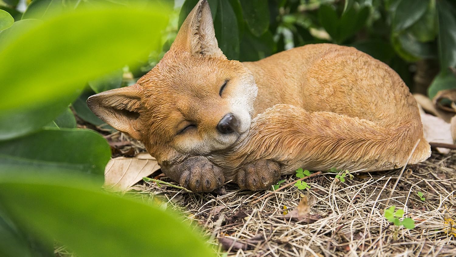 Hi- Line Gift 87719-D Fox Pup Sleeping Statue