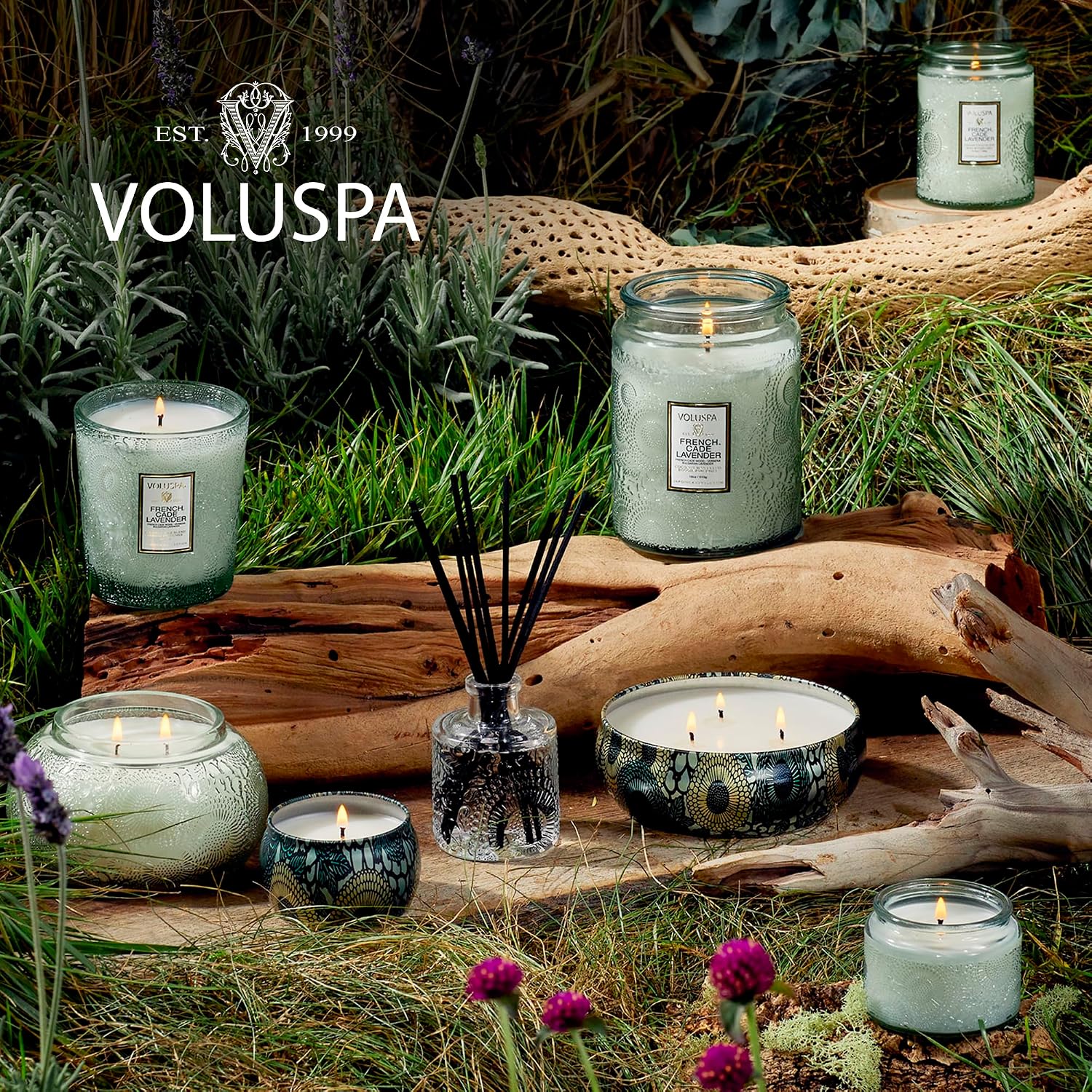 Voluspa Baltic Amber, Petite Candle Jar, 3.2 Ounce, 25 Hour Burn Time, Coconut Wax for Clean Burning, Handcrafted in the USA
