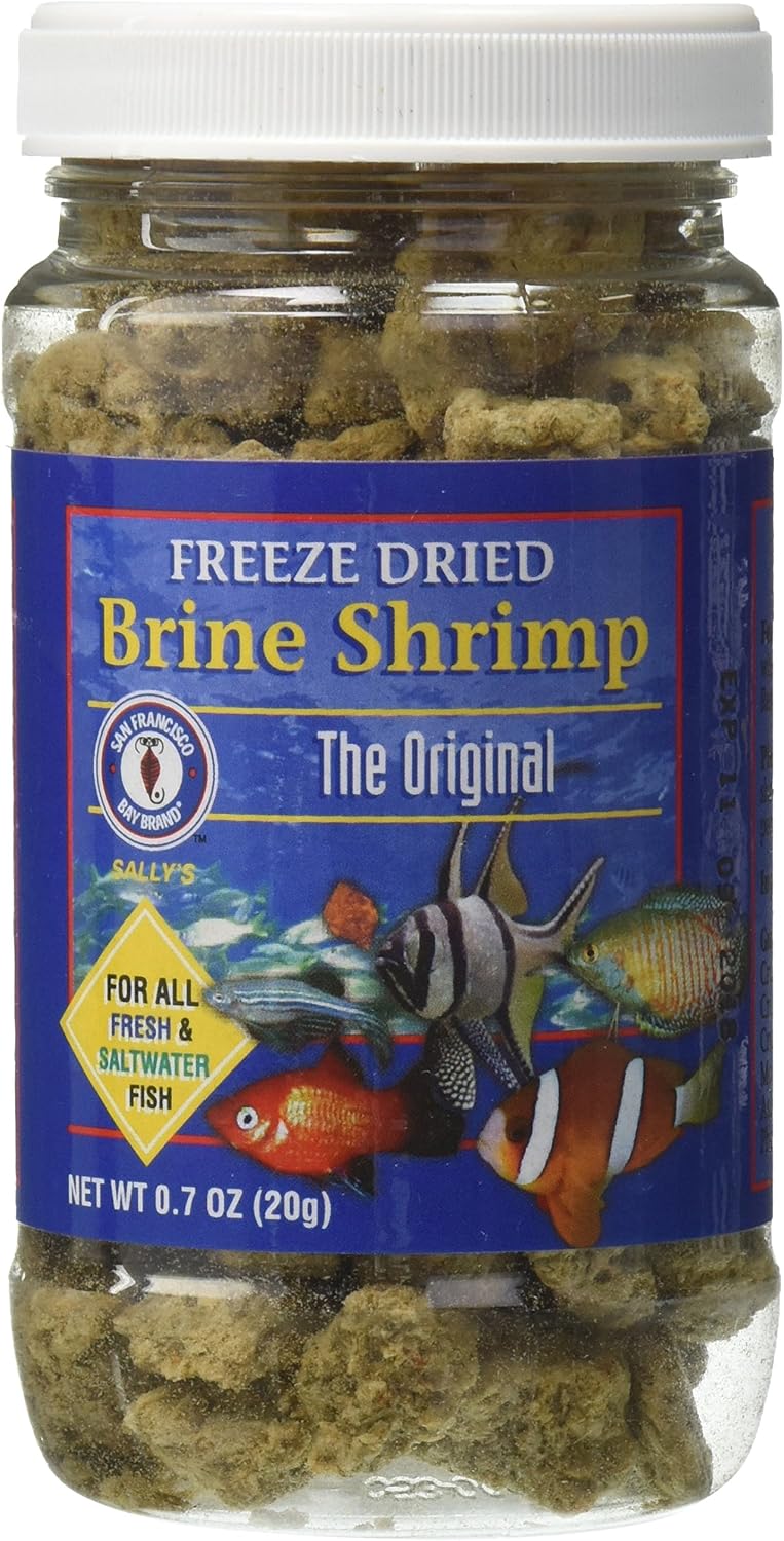 San Francisco Bay Brand Freeze-Dried Mysis Shrimp - Premium Fish Food for Live Fish, Shrimp Food