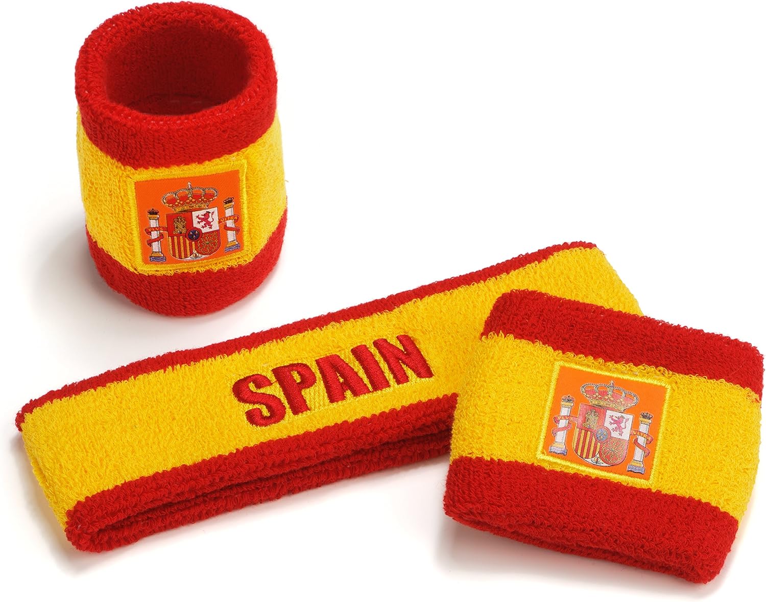 Suddora Country Headband & Wristbands Set (Includes 2 Wrist & 1 Head Sweatband), Highly Moisture Wicking