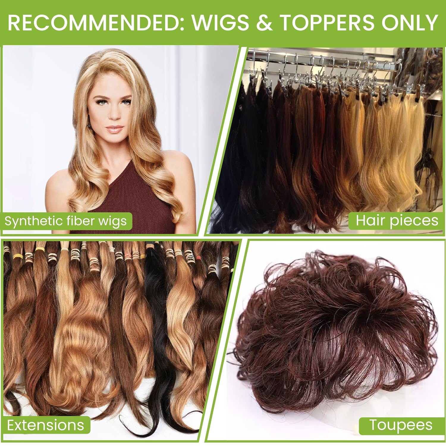 Cleansing Shampoo for Synthetic Wigs & Hair Extensions, Gentle Care