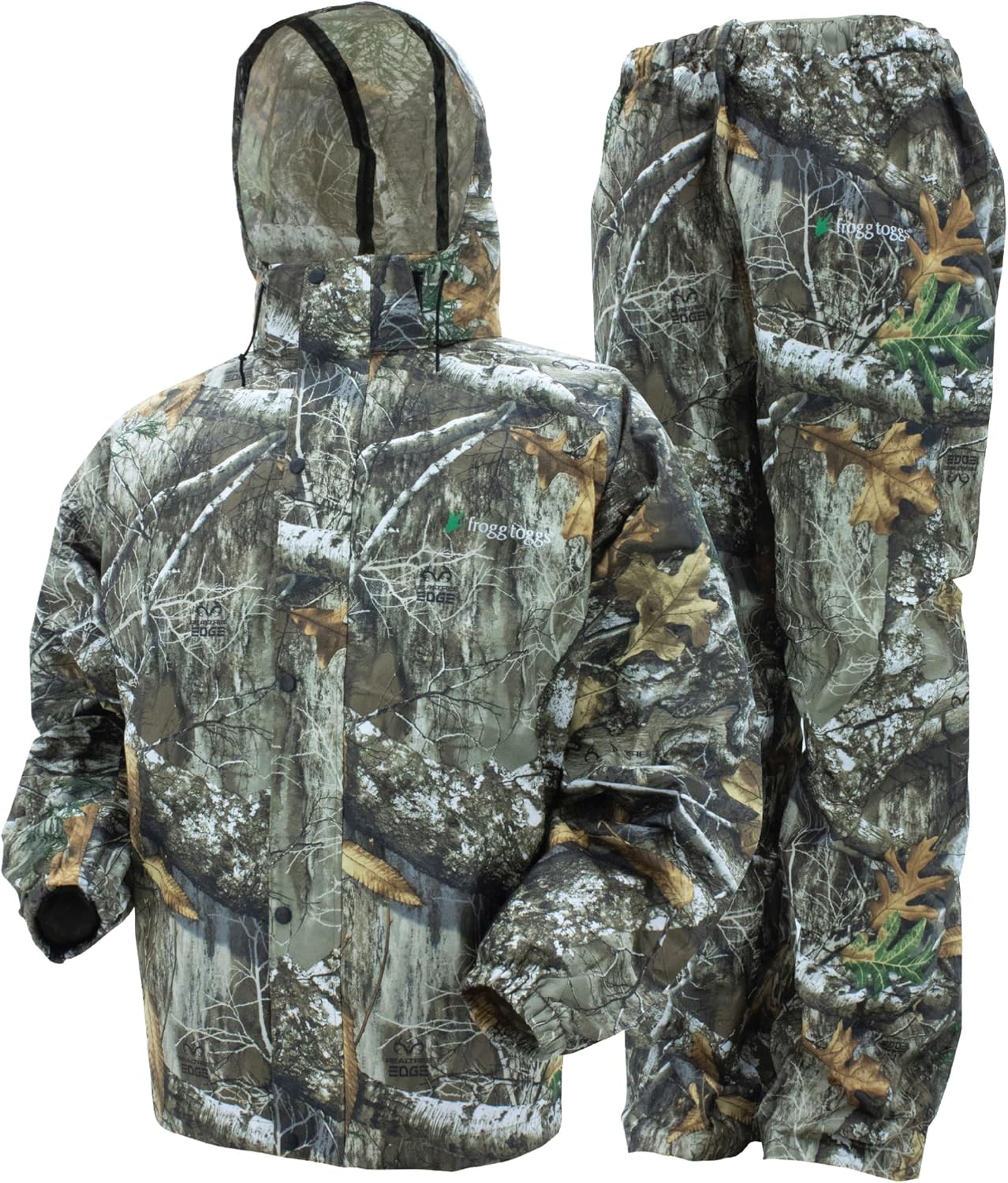FROGG TOGGS Men's Classic All-Sport 3-Layer Waterproof Breathable Rain Suit | 2-Piece Rainwear, Adjustable Hood Raincoat, Rain Pants Ideal for Fishing, Golf, Motorcycling, Hunting, Camping, Outdoors