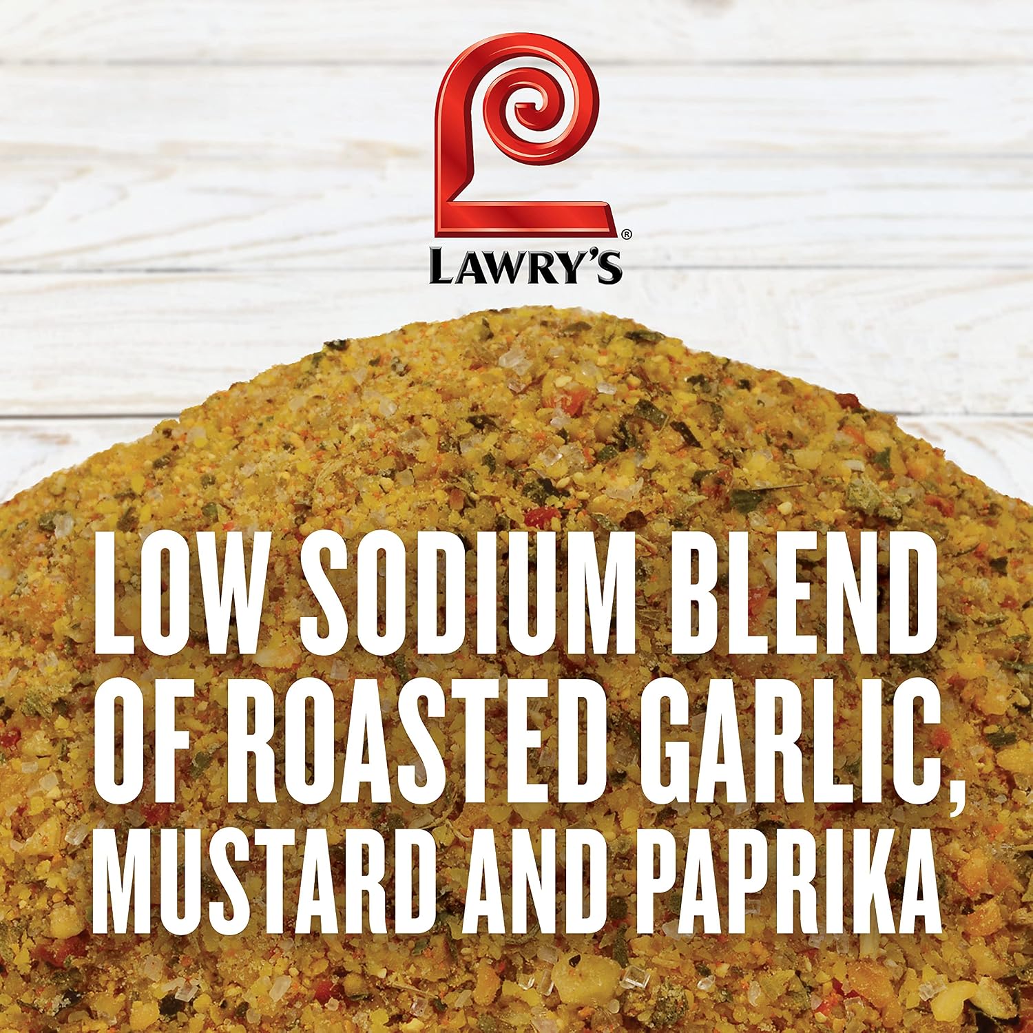 Lawry's Roasted Garlic Seasoning with a Touch of Sea Salt, 24.5 oz - One 24.5 Ounce Container of Low Sodium Roasted Garlic Seasoning