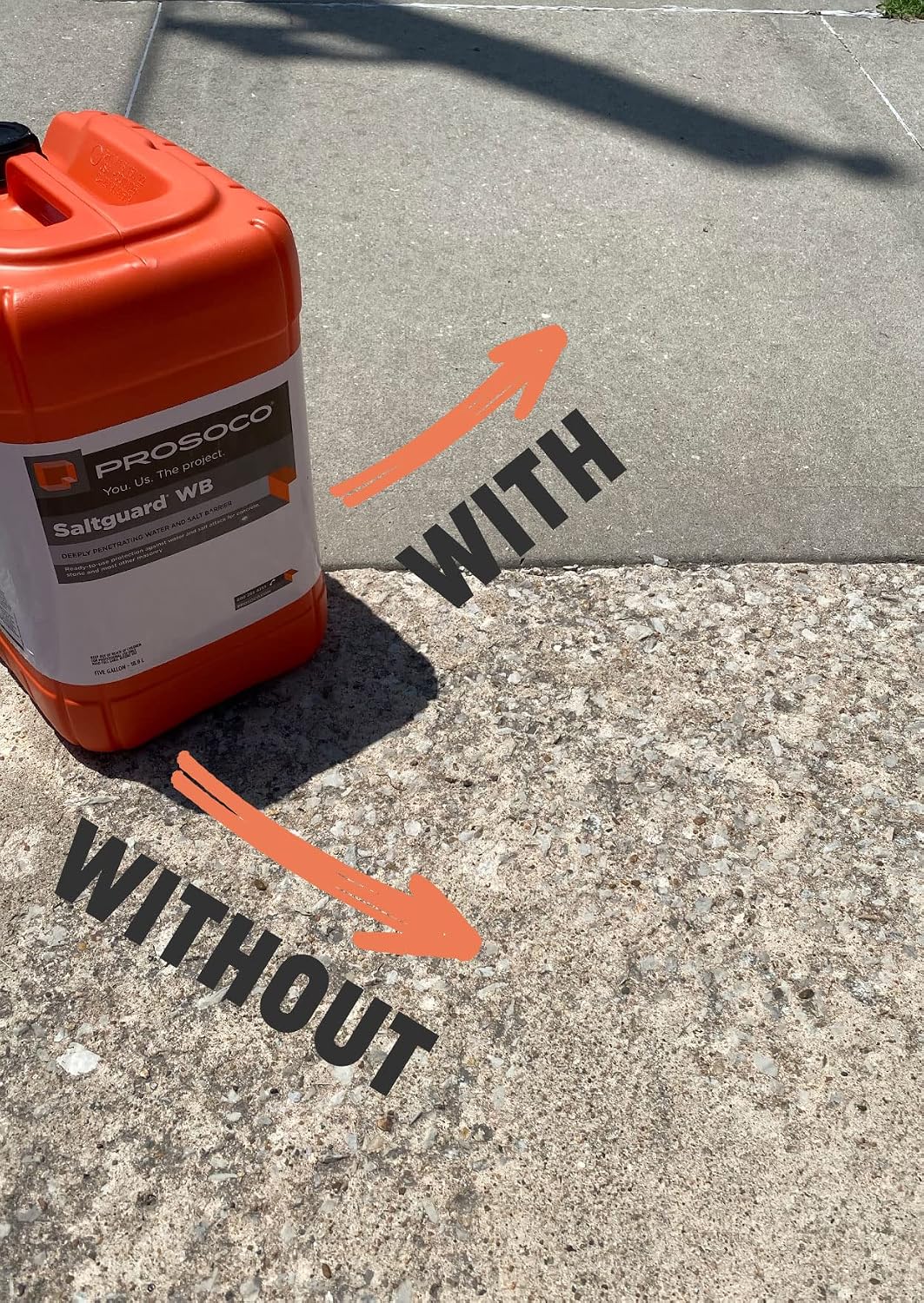 Saltguard® WB - Penetrating, Breathable Concrete Sealer – Trusted by Professionals (1-GAL)