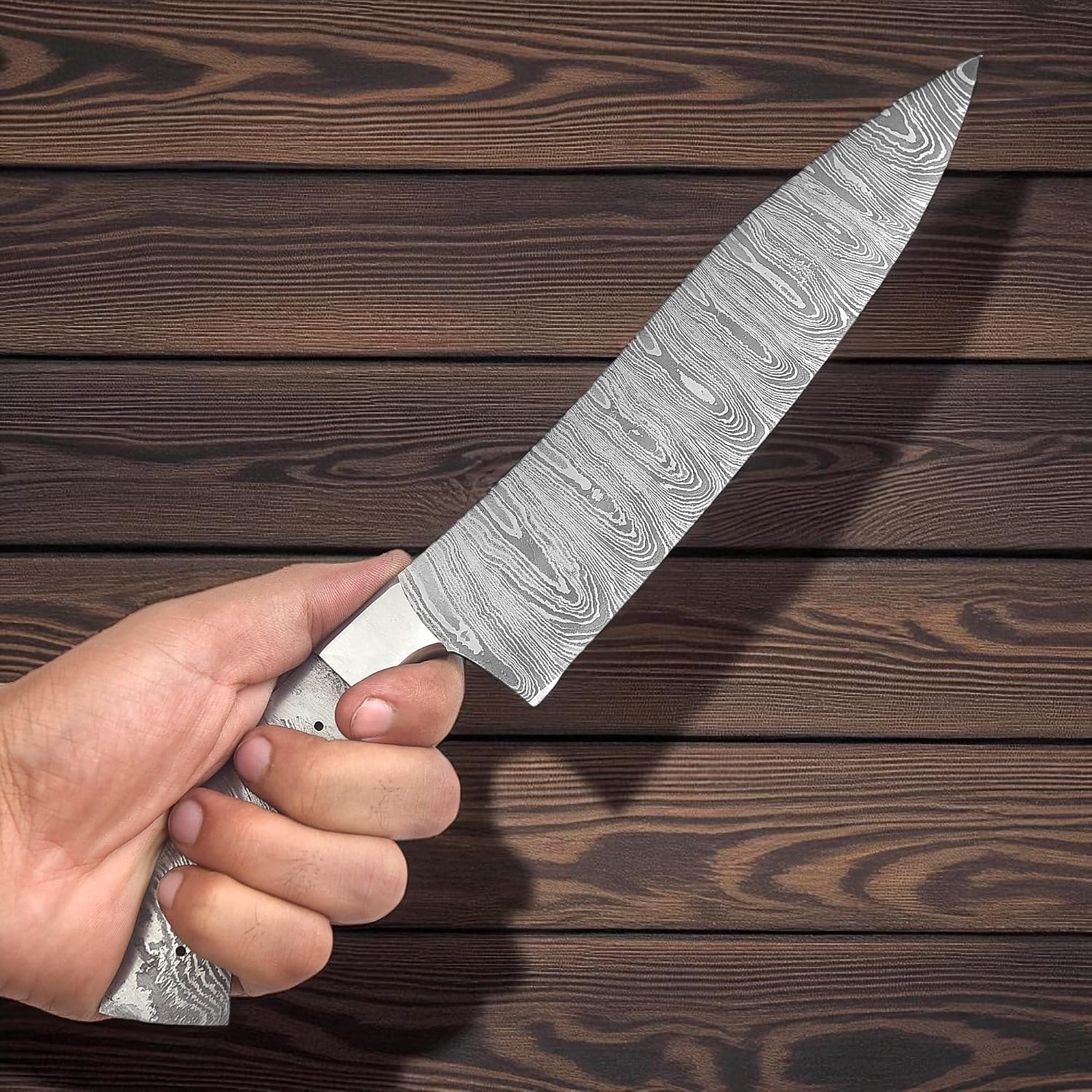 Poshland BBC-664 Custom Handmade Damascus Steel 8 Inches Chef blank Blade, kitchen blank blade
